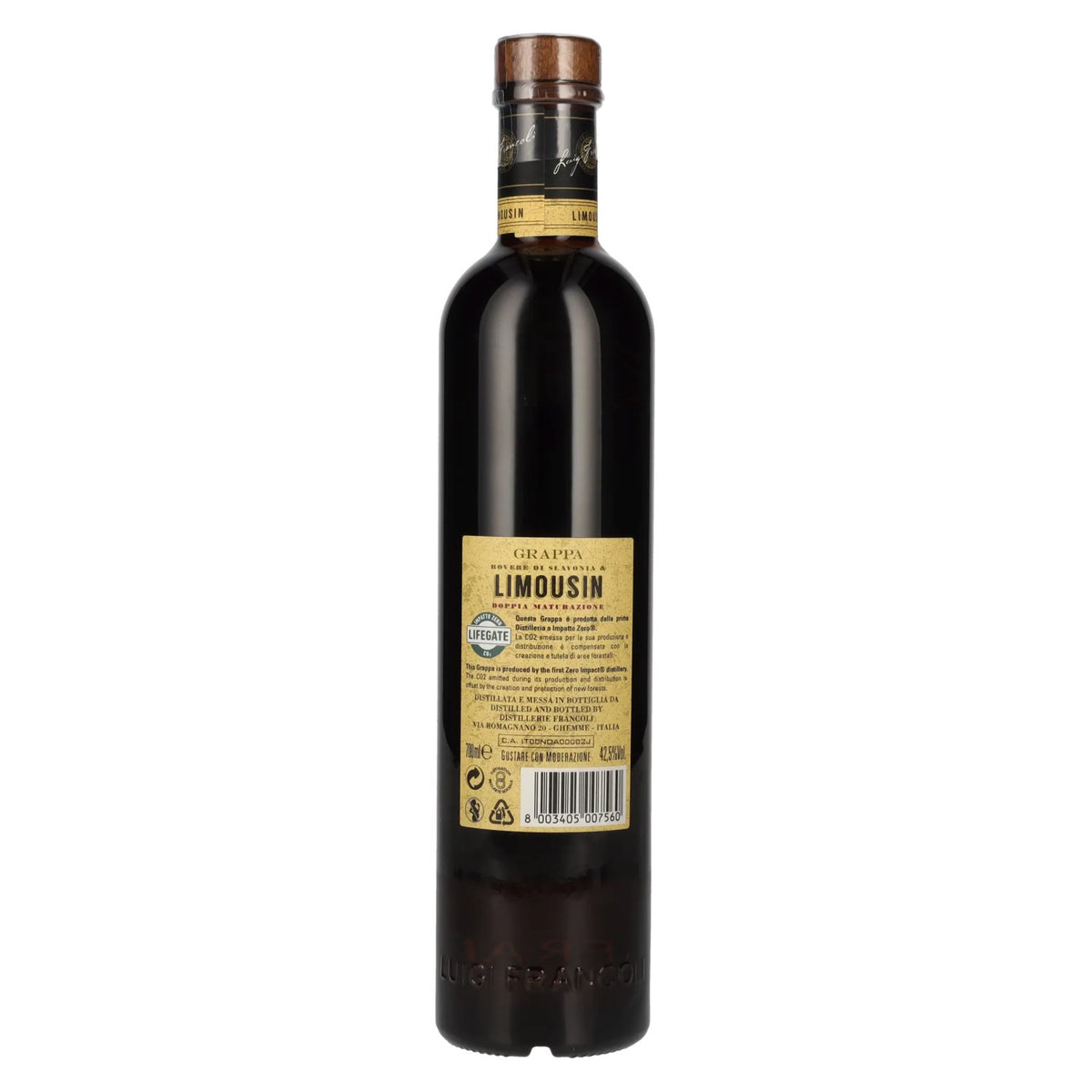 Luigi Francoli Grappa Rovere Di Slavonia &amp; LIMOUSIN 42,5 % vol. 0,7 l
