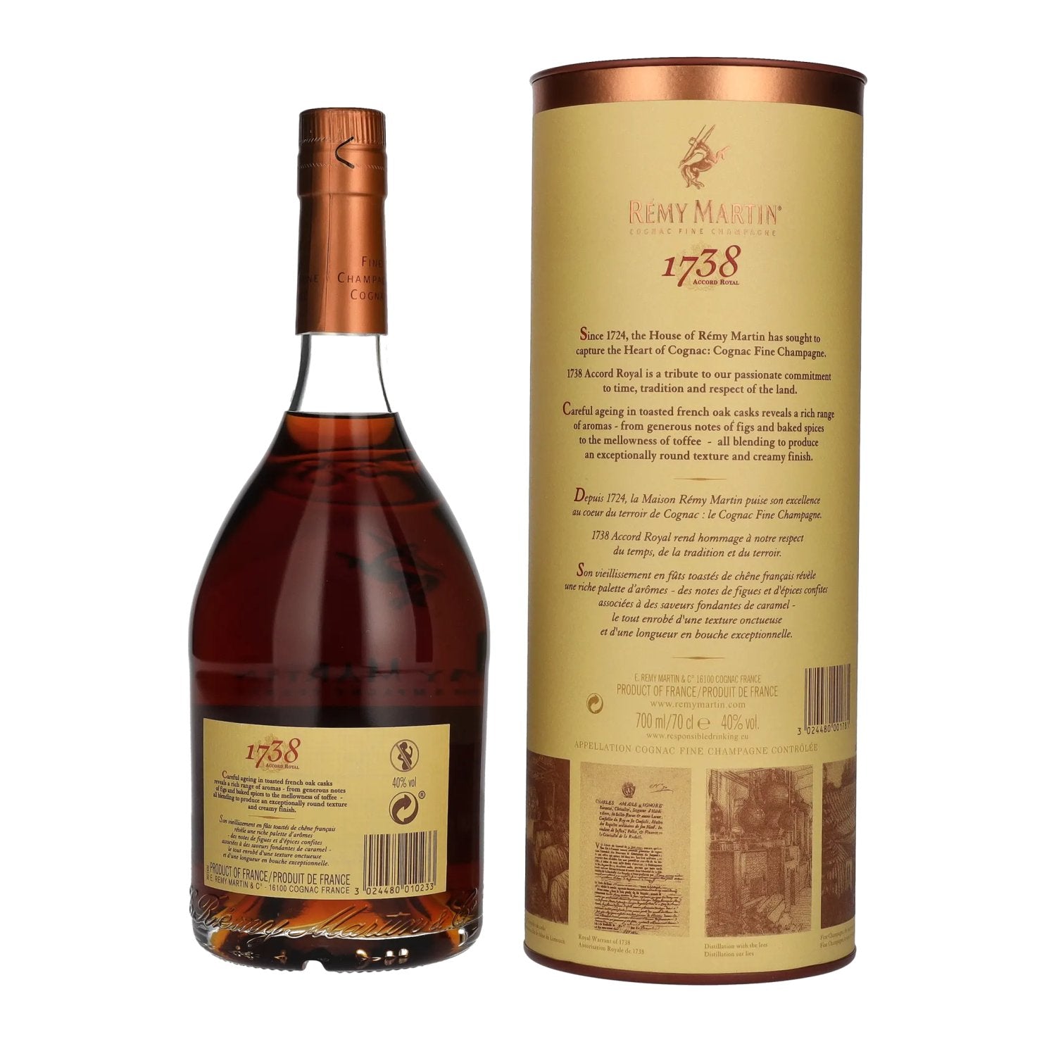 Rémy Martin 1738 ACCORD ROYAL Cognac Fine Champagne 40% Vol. 0,7l in Geschenkbox