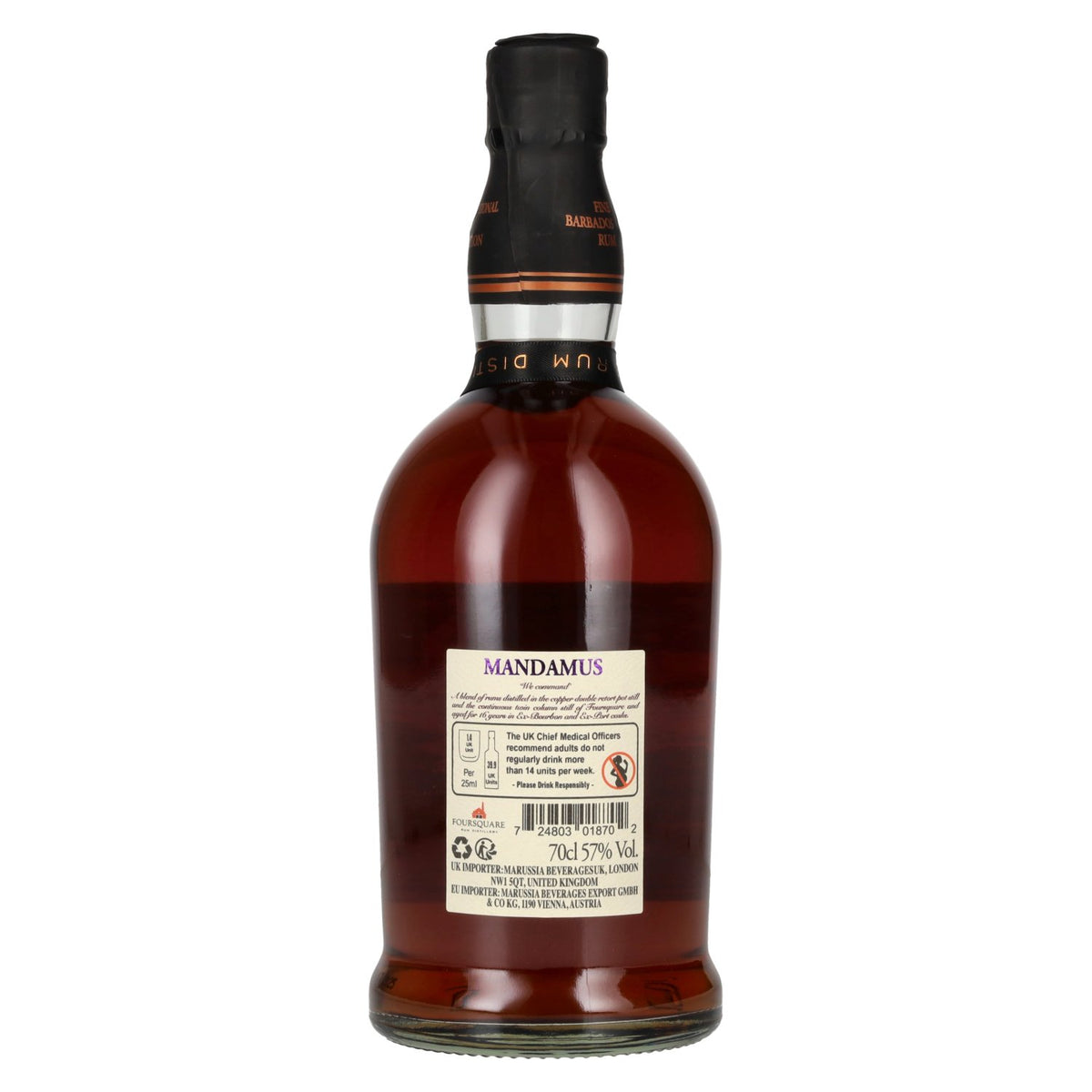 Foursquare 16 Years Old MANDAMUS Single Blended Rum 57% vol. 0.7 l