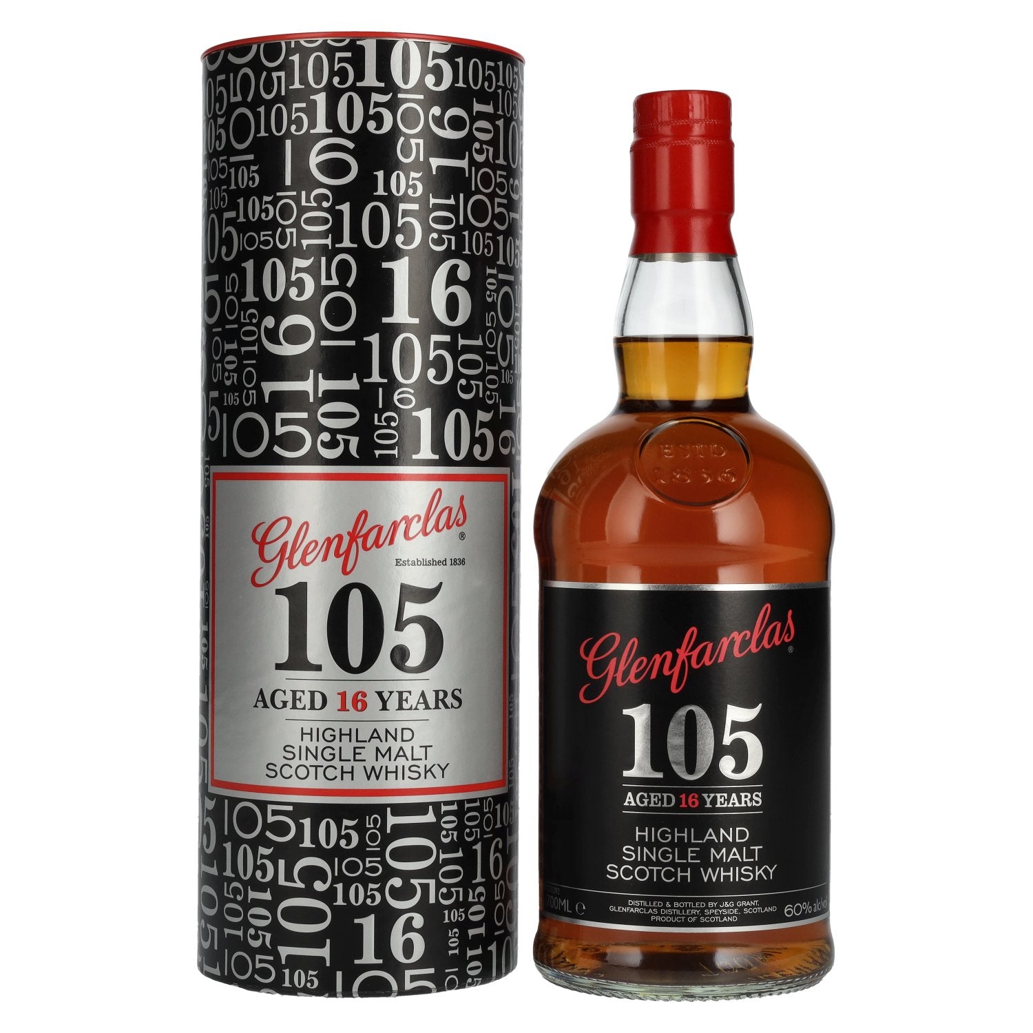 Glenfarclas 105 16 Years Old CASK STRENGTH Highland Single Malt 60% Vol. 0,7l en boîte cadeau