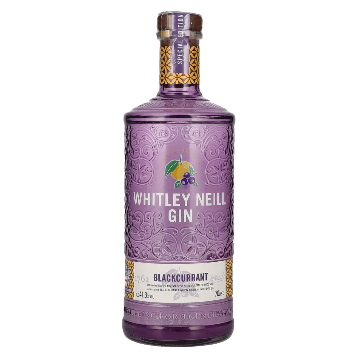 Whitley Neill BLACKCURRANT GIN 41.3% ABV 0.7l