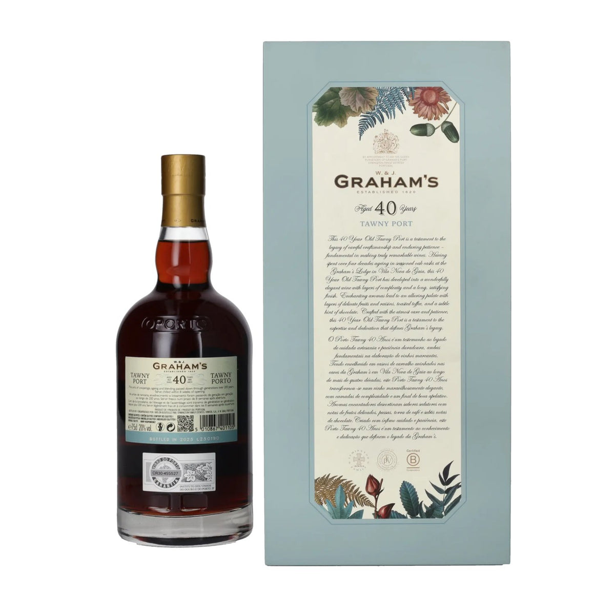 W. & J. Graham's Tawny Port 40 Years Old 20% Vol. 0,75l in Geschenkbox