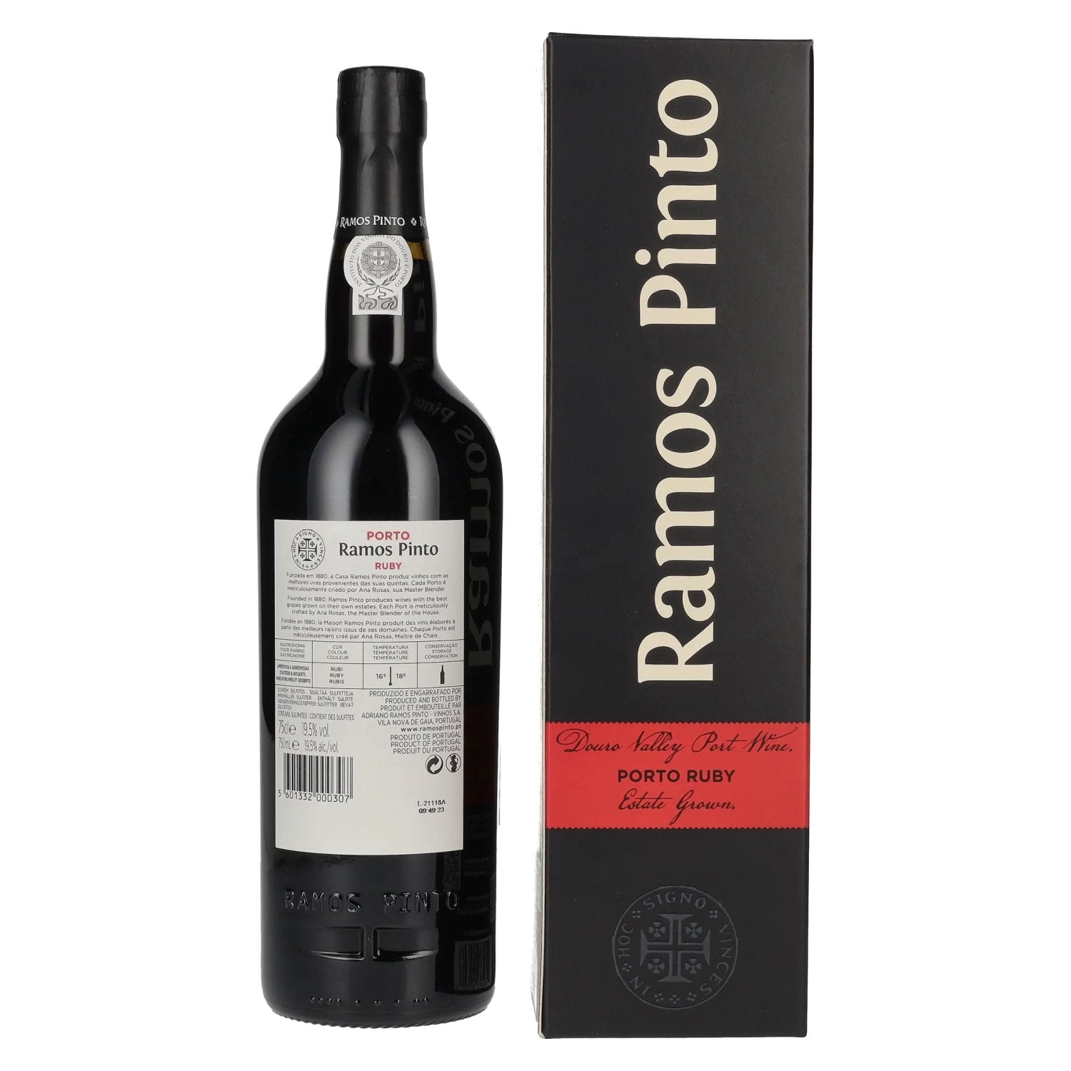 Ramos Pinto Fine Porto Ruby 19,5% Vol. 0,75l in geschenkverpakking