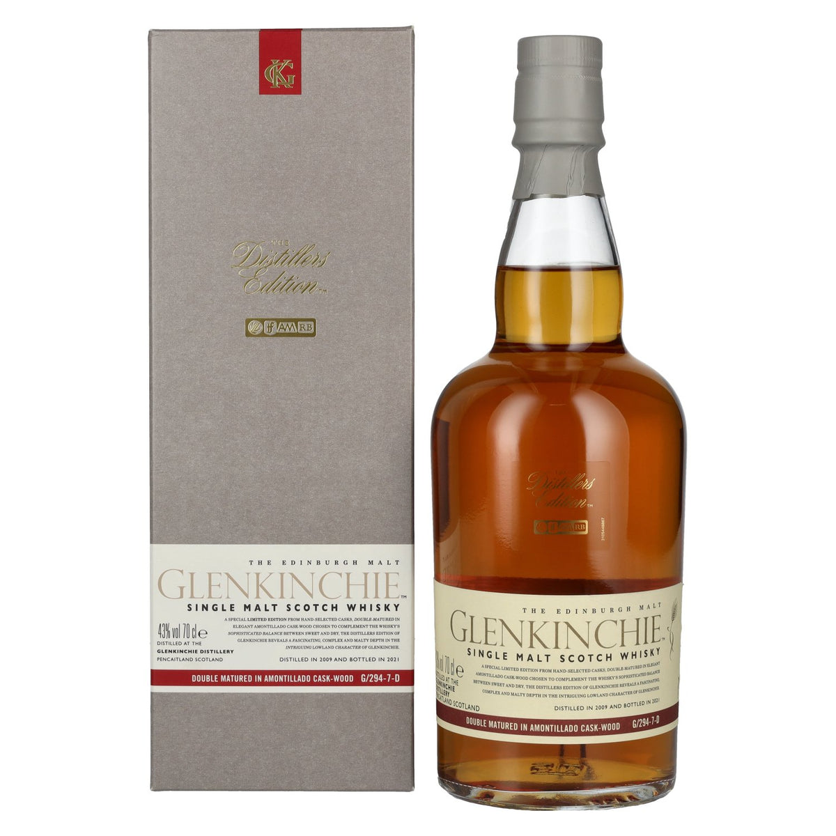 Glenkinchie The Distillers Edition Double Matured 2021 43 % vol., 0,7 l, dans un coffret cadeau