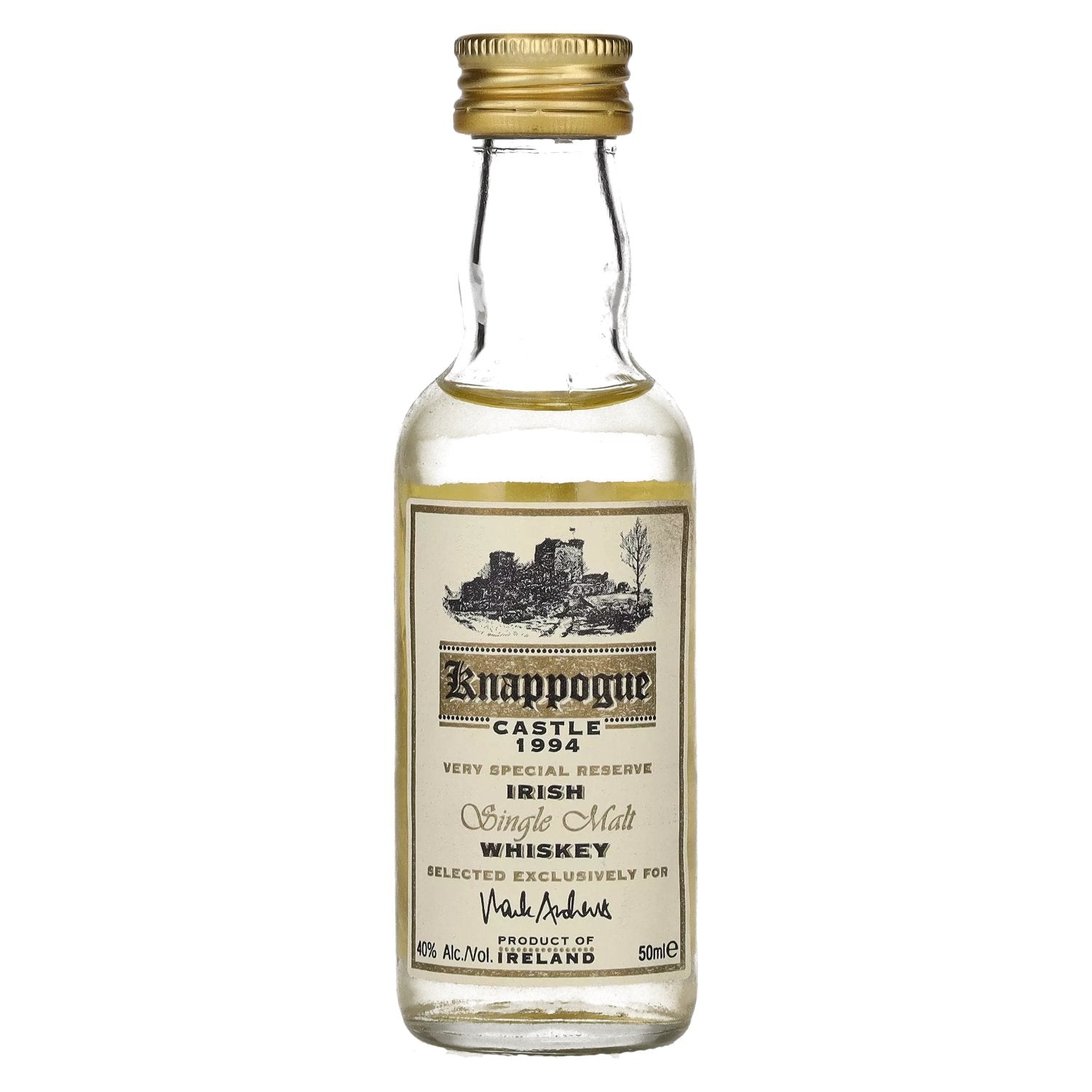 Knappogue Castle VERY SPECIAL RESERVE Irish Whiskey 1994 40% Vol. 0,05l
