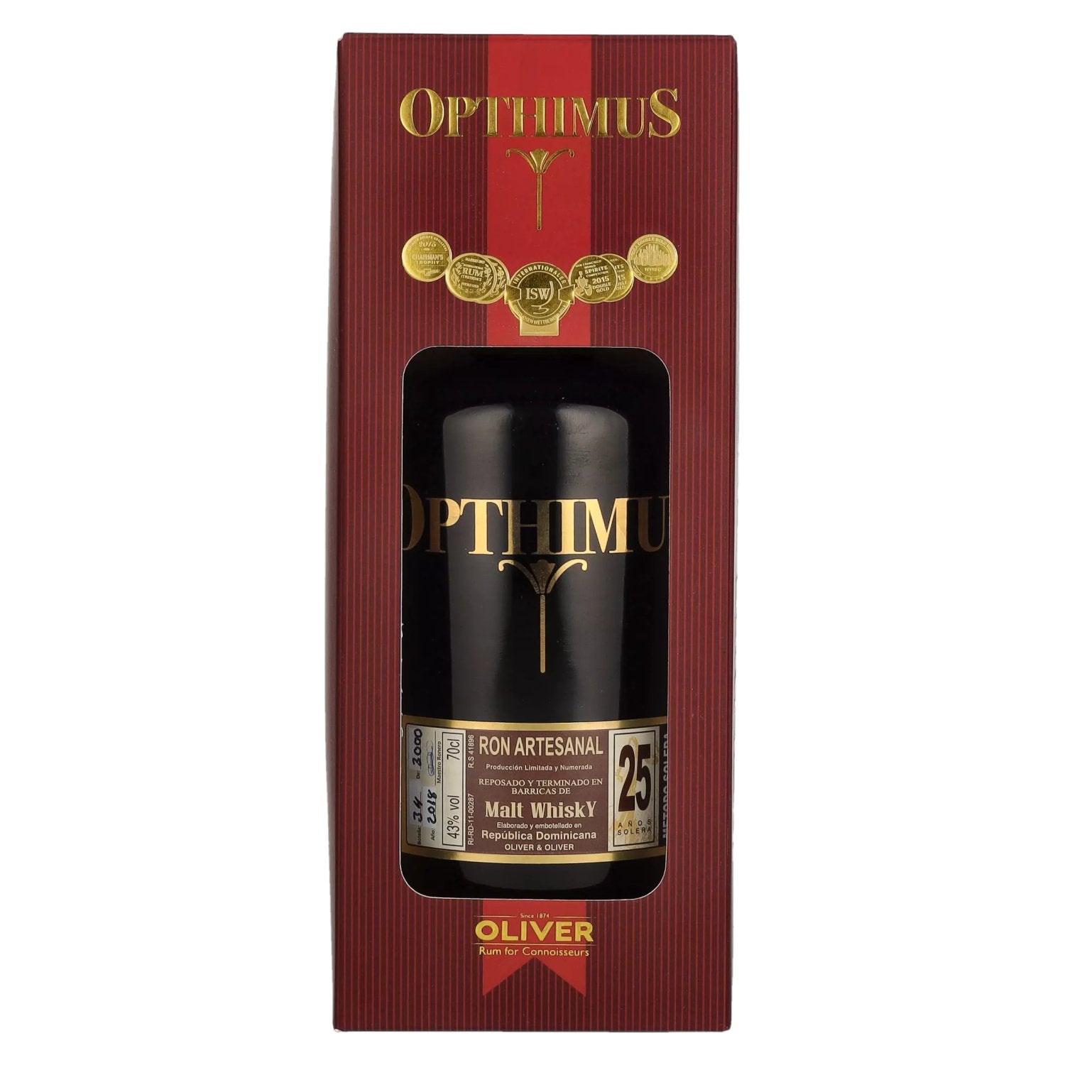 Opthimus 25 Años Malt Whisky Finish 43% Vol. 0,7l in Geschenkbox