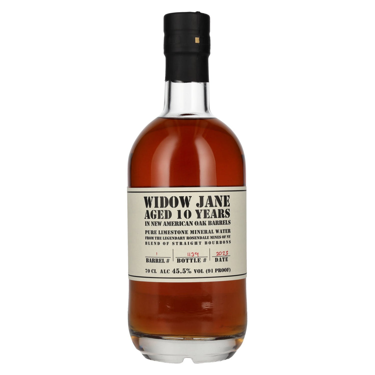 Widow Jane 10-Year-Old Straight Bourbon Whisky 45.5% ABV 0.7l