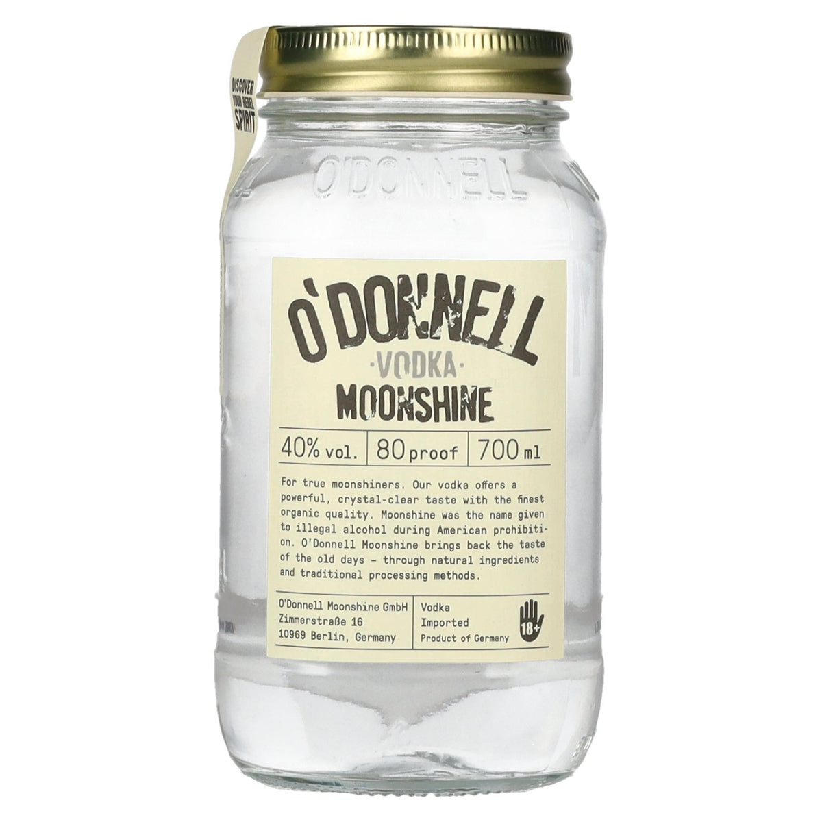 O'Donnell Moonshine Vodka 40% Vol. 0,7l