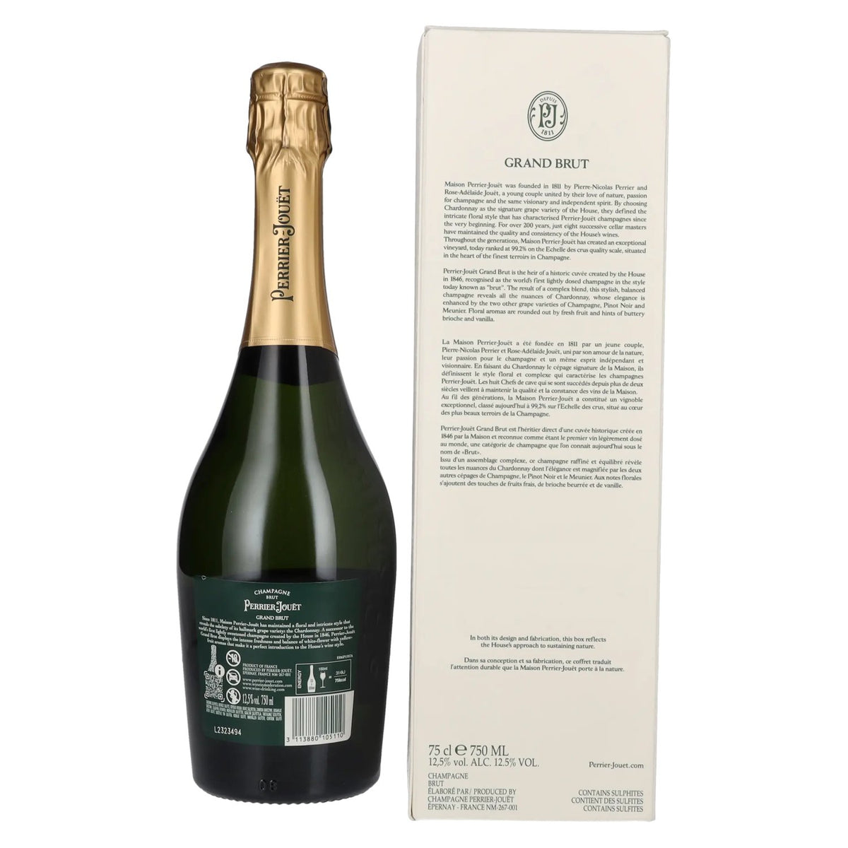 Perrier-Jouët Champagne Grand Brut 12,5% Vol. 0,75l in Geschenkbox