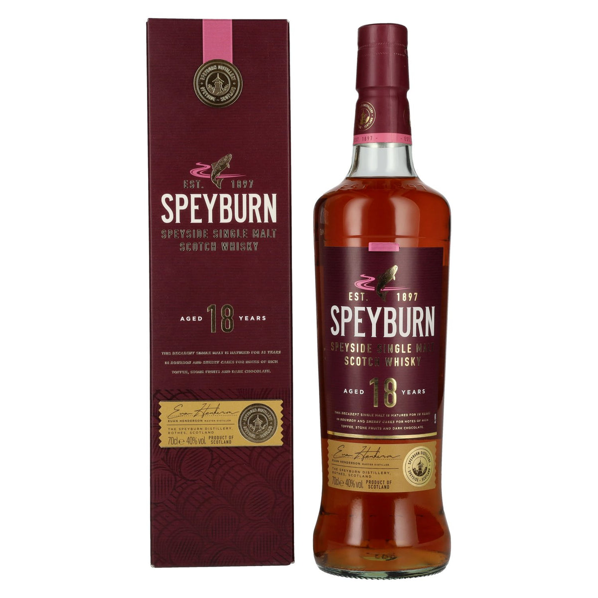 Speyburn 18 Years Old Speyside Single Malt Scotch Whisky 40% Vol. 0,7l in Geschenkbox
