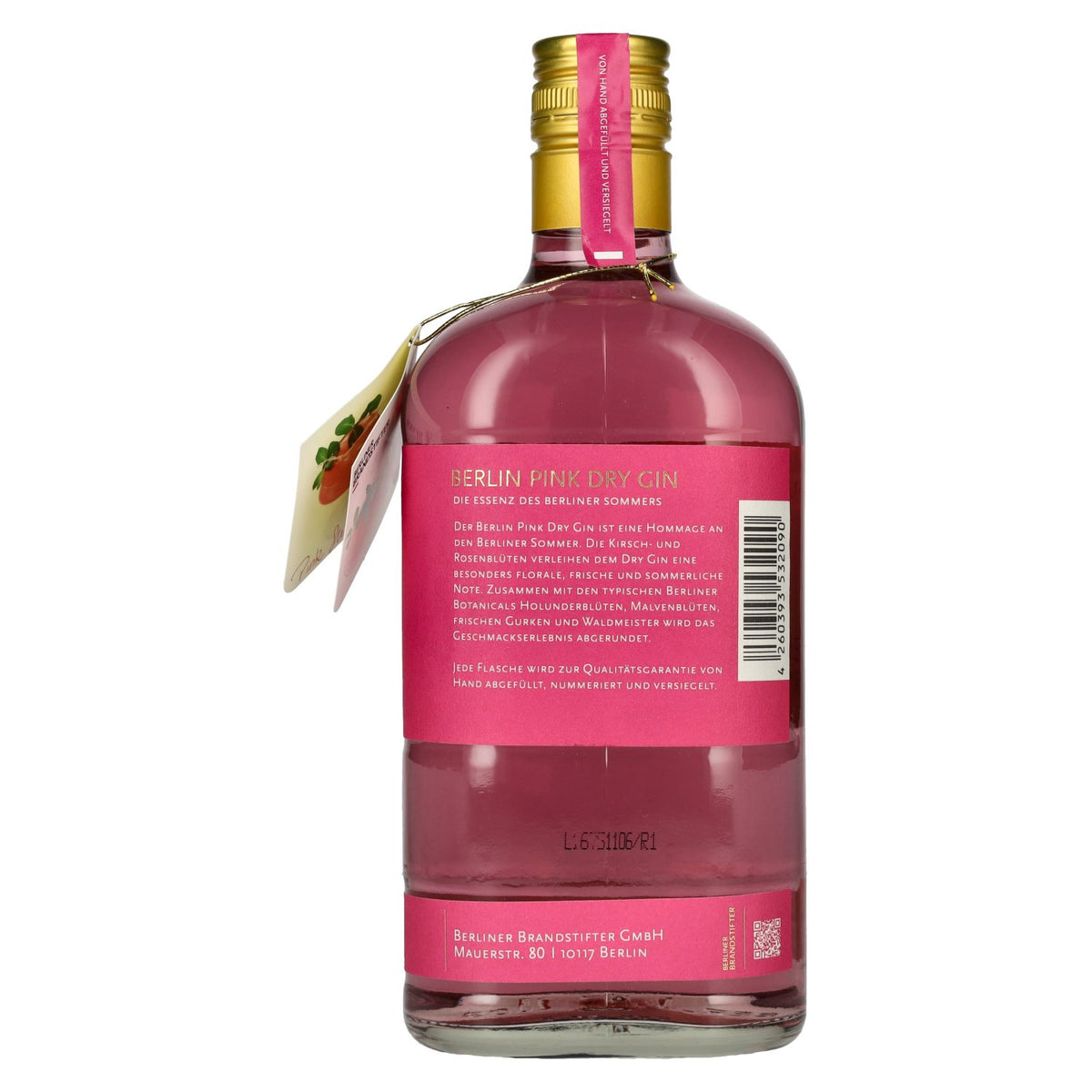 Berliner Brandstifter Berlin Pink Dry Gin 43,3 % vol. 0,7 l