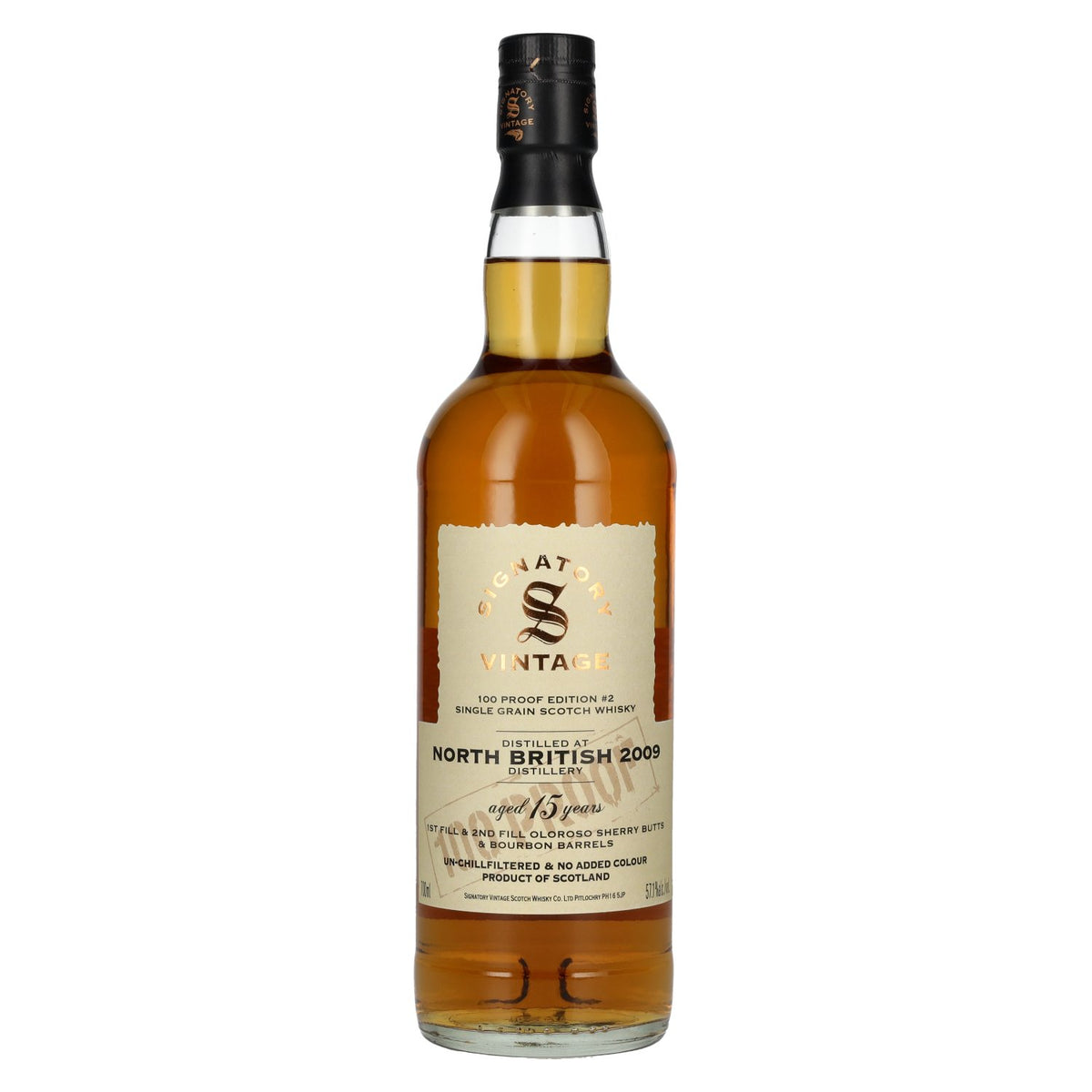 Signatory Vintage 100 Proof Edition North British 15 Years Old Single Grain #2 2009 57,1% vol. 0,7 l