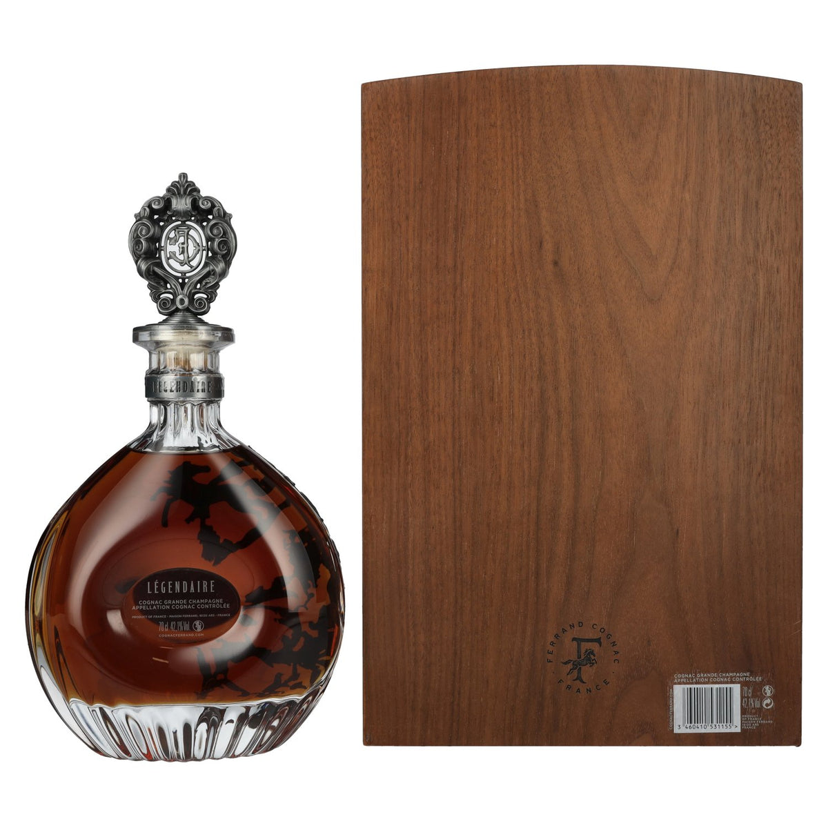 Cognac Ferrand Légendaire Grande Champagne Cognac 42,1% Vol. 0,7l in Holzkiste