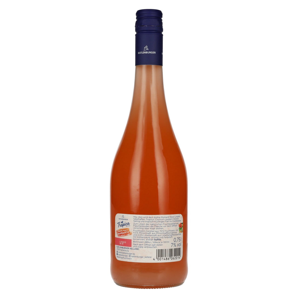 Katlenburger Tropica Cocktail White Peach Margarita 7% ABV 0.75l