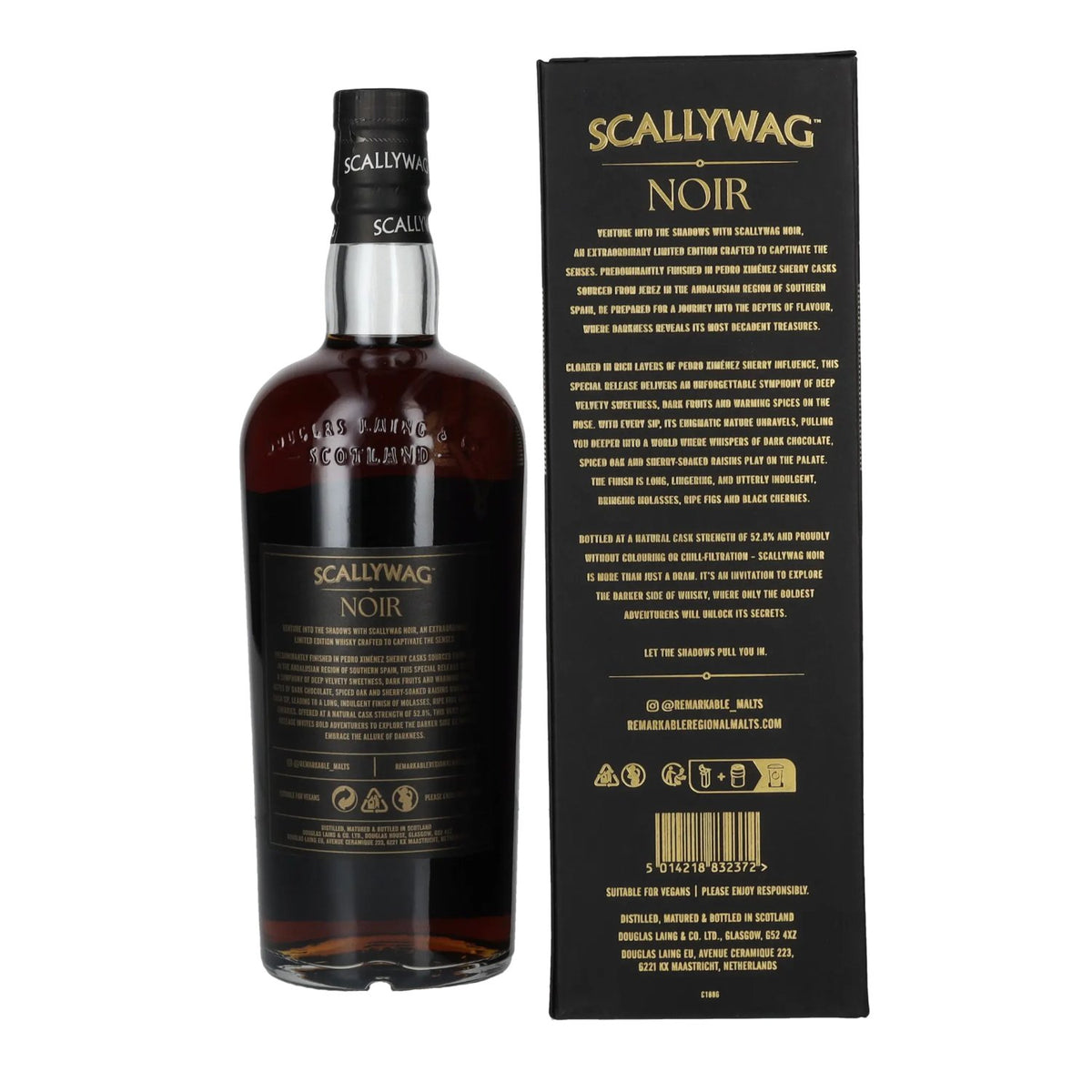 Douglas Laing Scallywag Noir Edition PX Sherry Cask Speyside Blended Malt 52.8% ABV 0.7l in a gift box