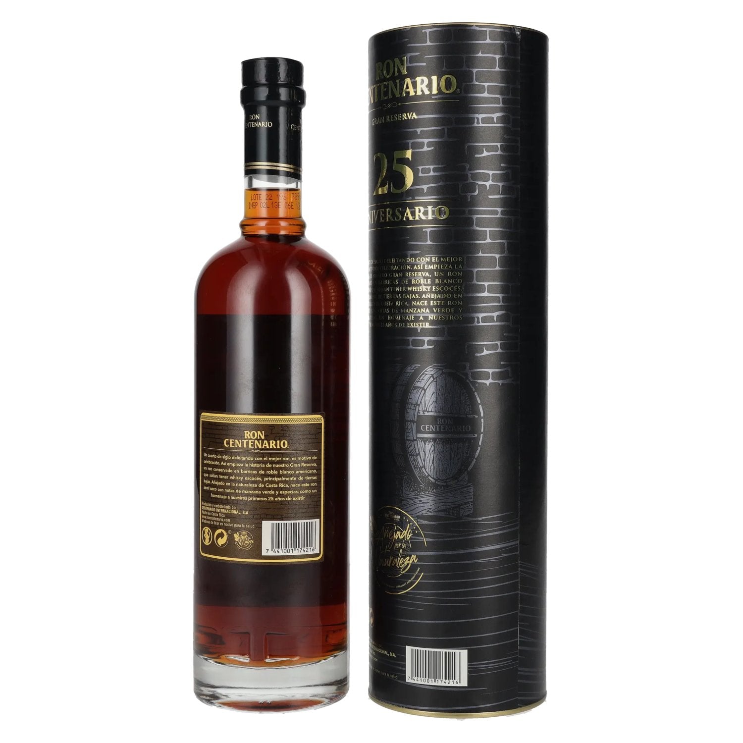 Ron Centenario GRAN RESERVA 25 Aniversario Rum 40% Vol. 0,7l in Geschenkbox