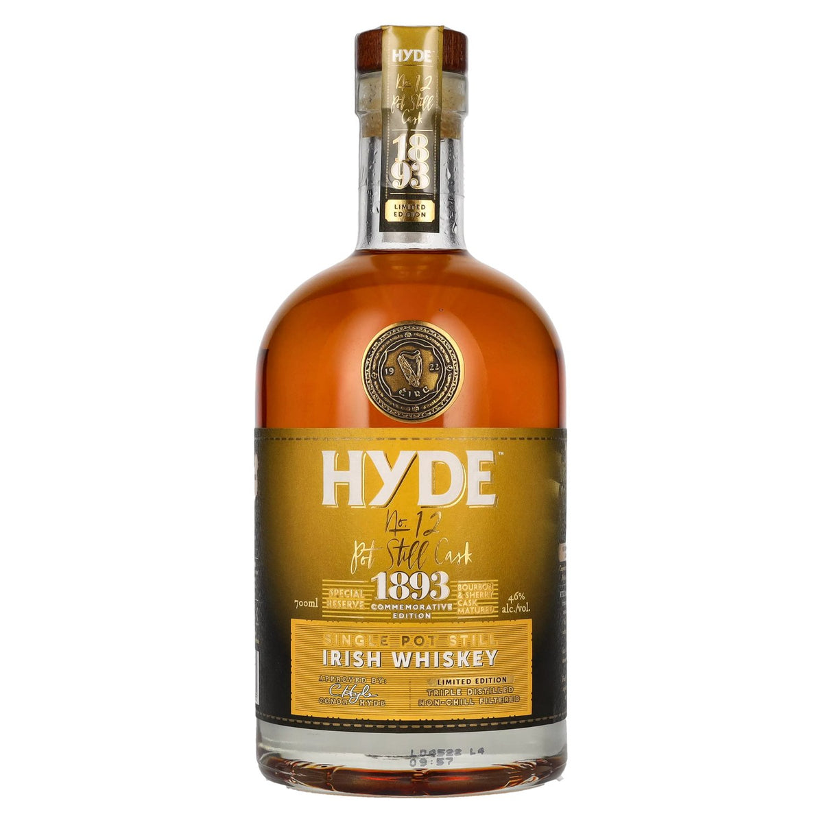 Hyde No. 12 Single POT STILL Cask 1893 Ierse whisky, herdenkingseditie, 46% vol., 0,7 l