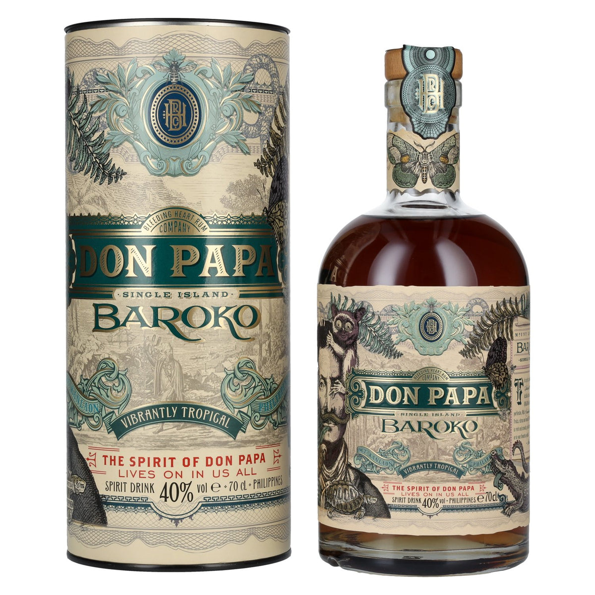 Don Papa BAROKO 40% vol. 0.7l in a gift box
