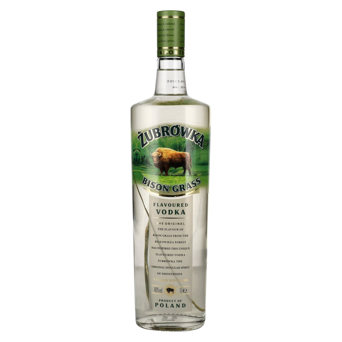 Zubrowka BISON GRASS Flavoured Vodka 40% vol. 1 litre