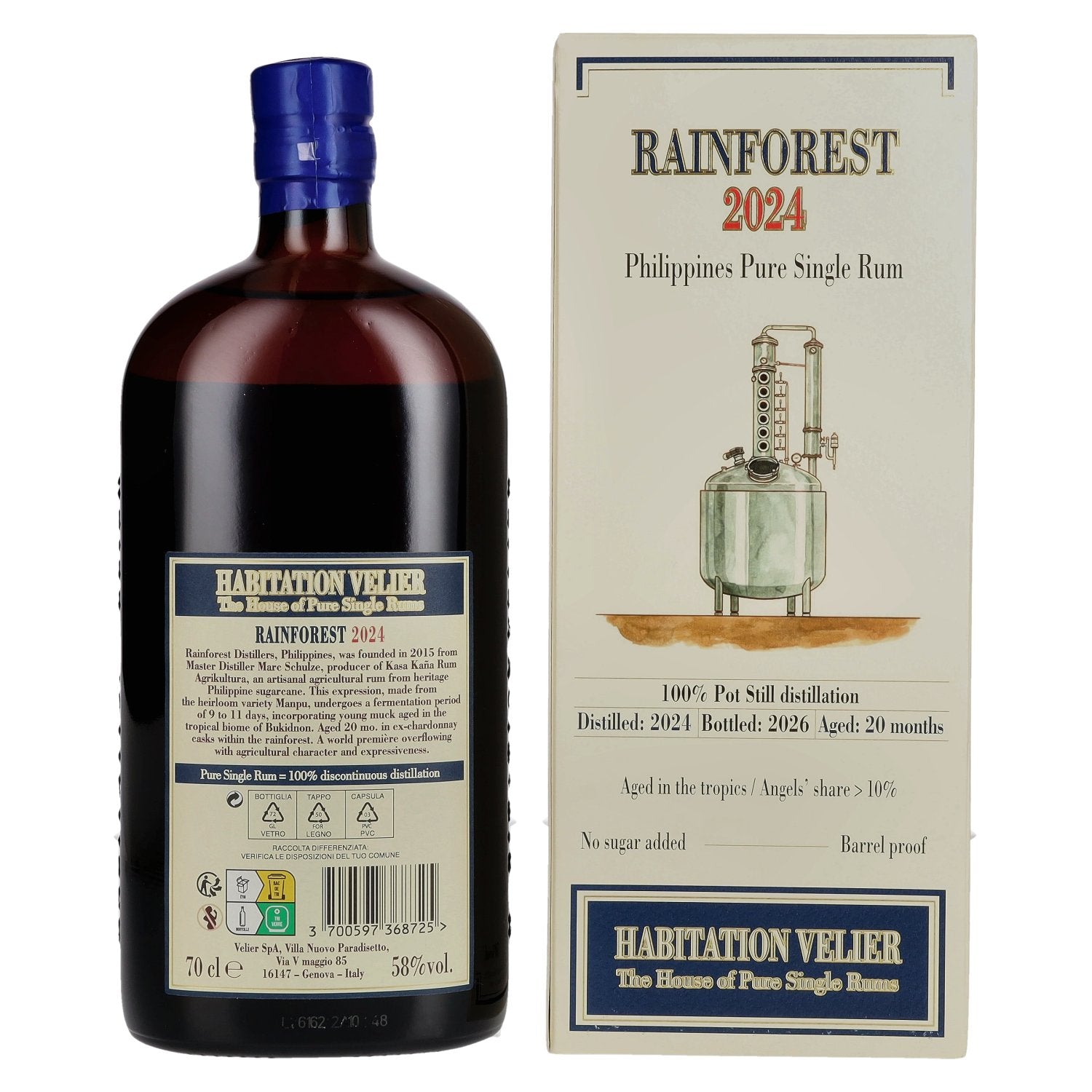 Habitation Velier RAINFOREST Philippines Pure Single Rum 2024 58% Vol. 0,7l in Geschenkbox