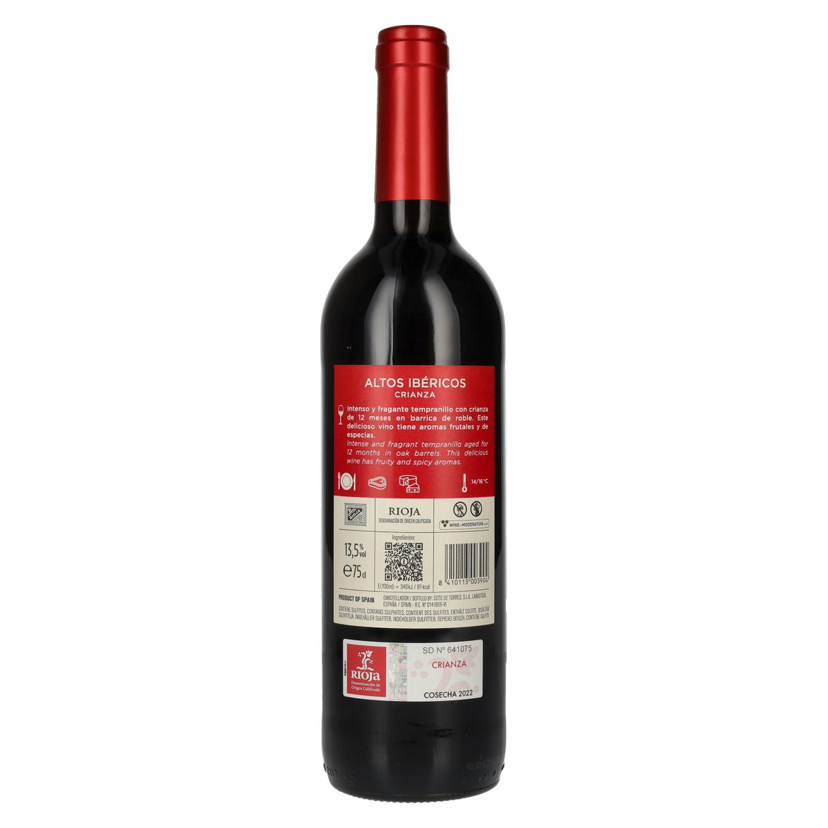 Miguel Torres Altos Ibéricos Rioja Crianza 2022 13,5% Vol. 0,75l