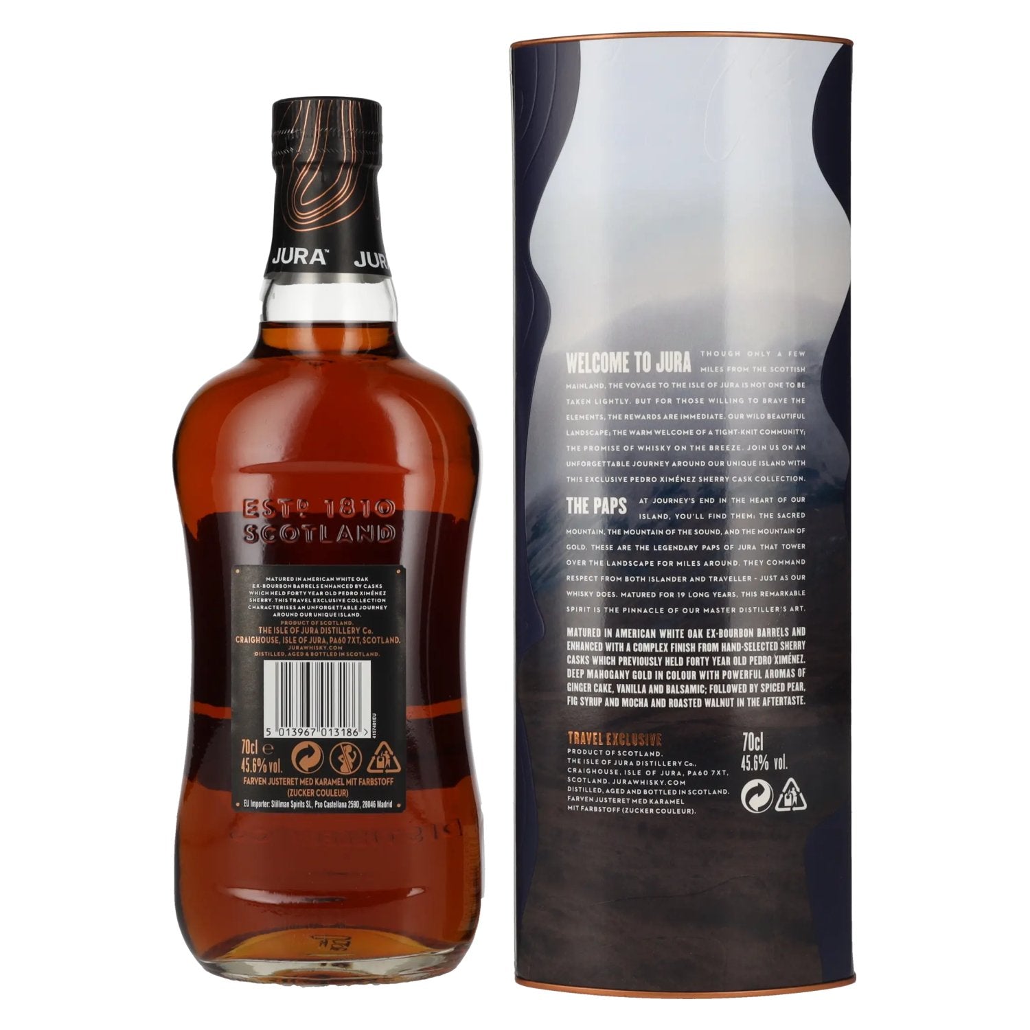 Jura THE PAPS 19 Years Old Single Malt Scotch Whisky 45,6% Vol. 0,7l in geschenkverpakking