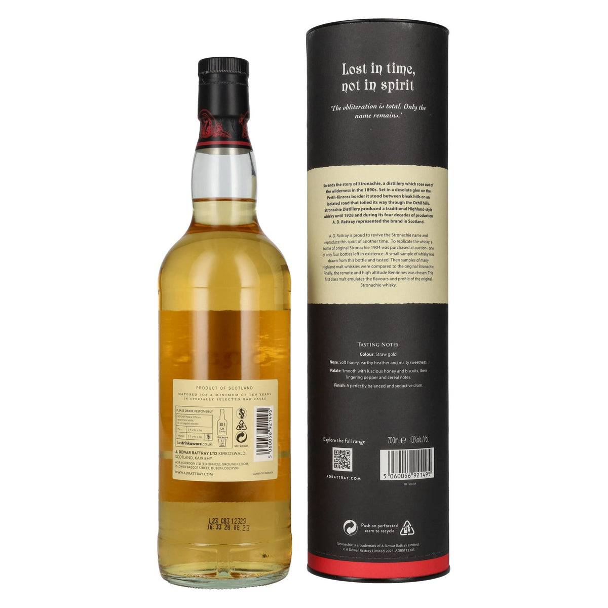 A.D. Rattray Stronachie 10 Years Old Highland Single Malt 43% Vol. 0,7l in gift box