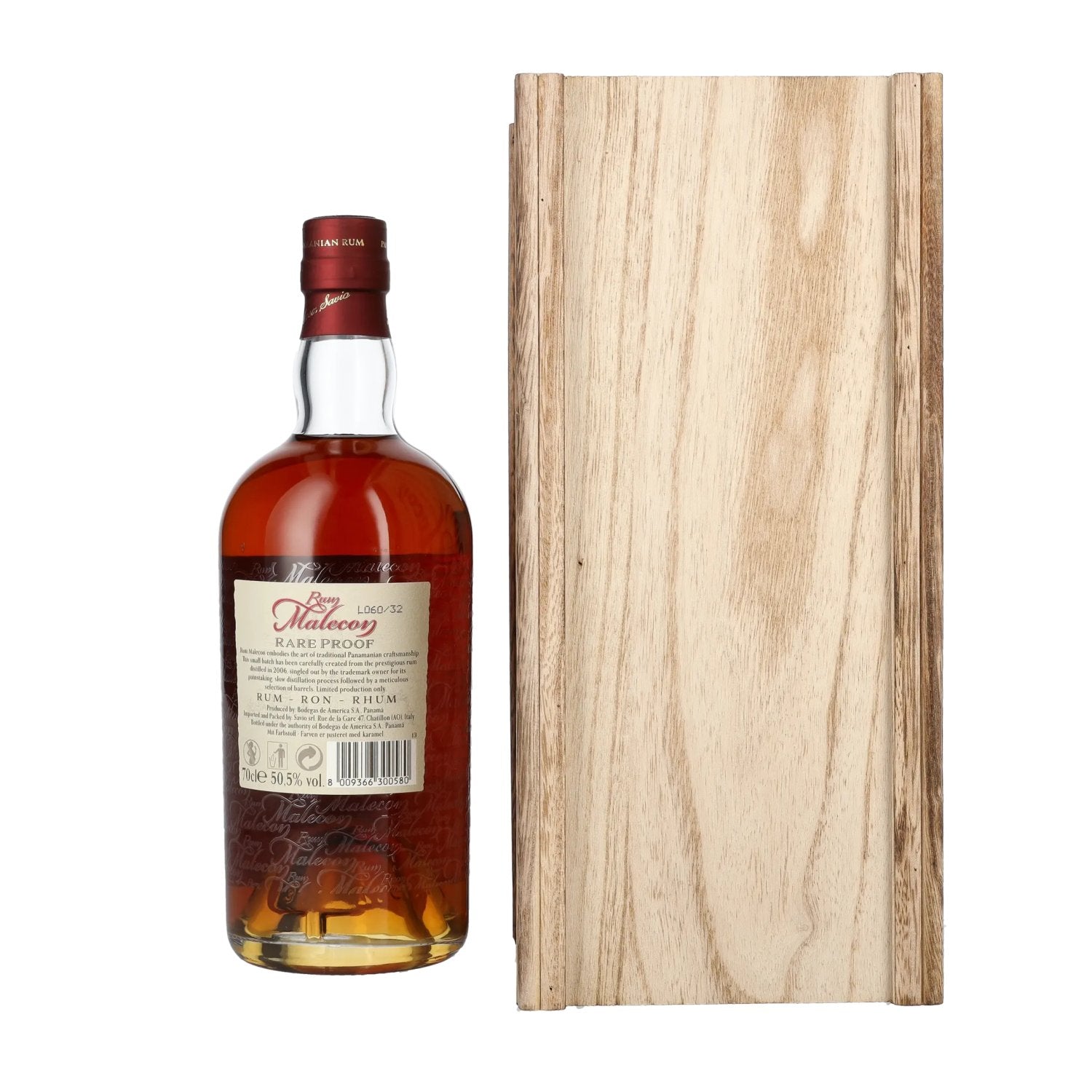 Rum Malecon Añejo 13 Años RARE PROOF 2006 50,5% Vol. 0,7l in wooden box