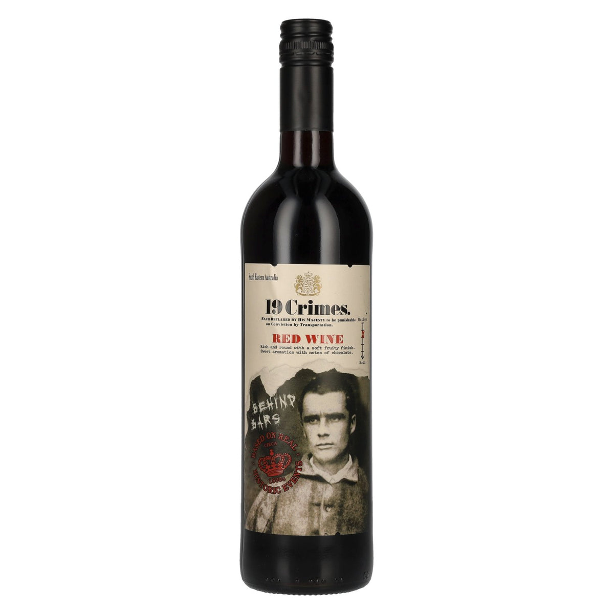 19 Crimes Behind Bars Red Wine 12.5% ABV 0.75l