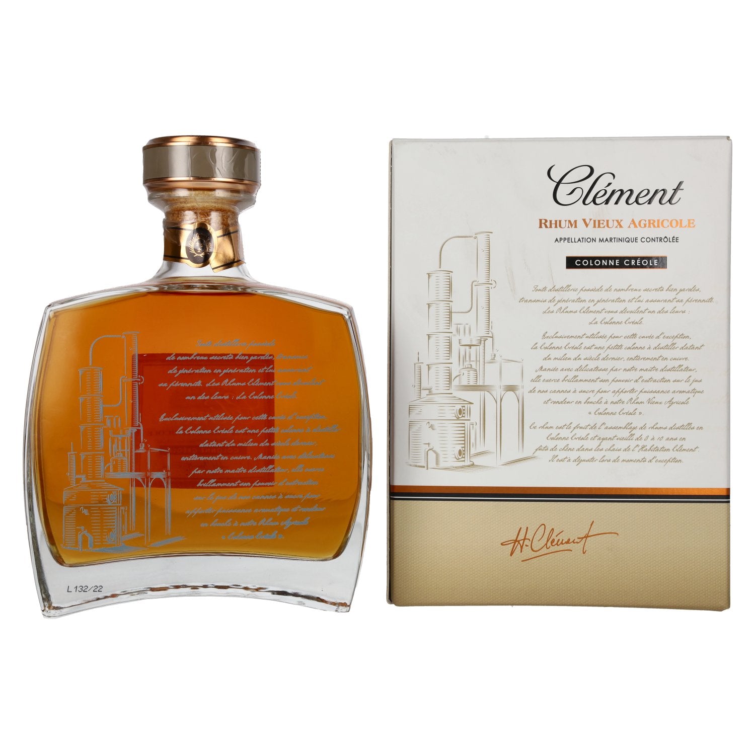 Clément Rhum Vieux Agricole Colonne Créole 40,7% vol. 0,7l en coffret cadeau