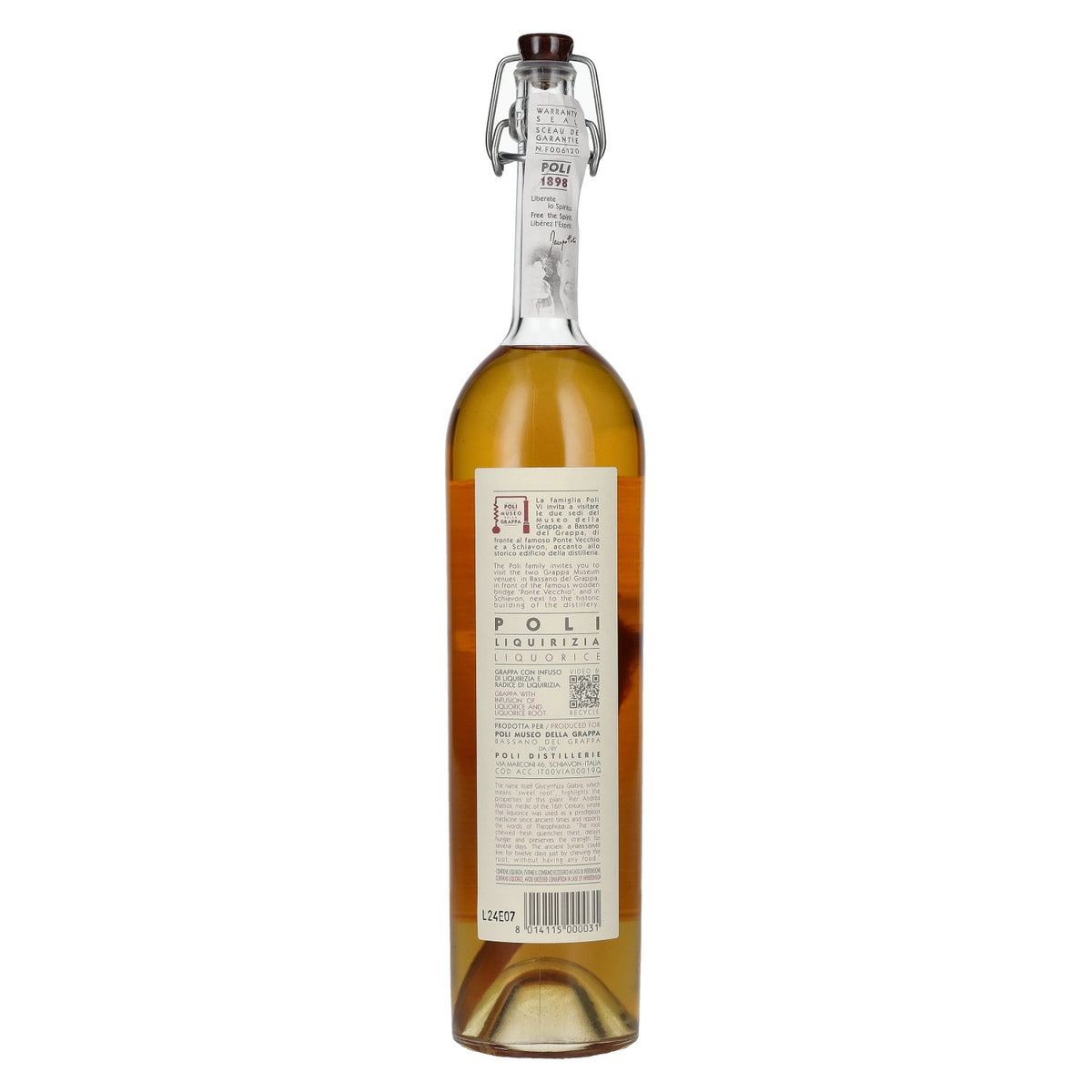 Poli Grappa Liquirizia 40% vol. 0,5 l