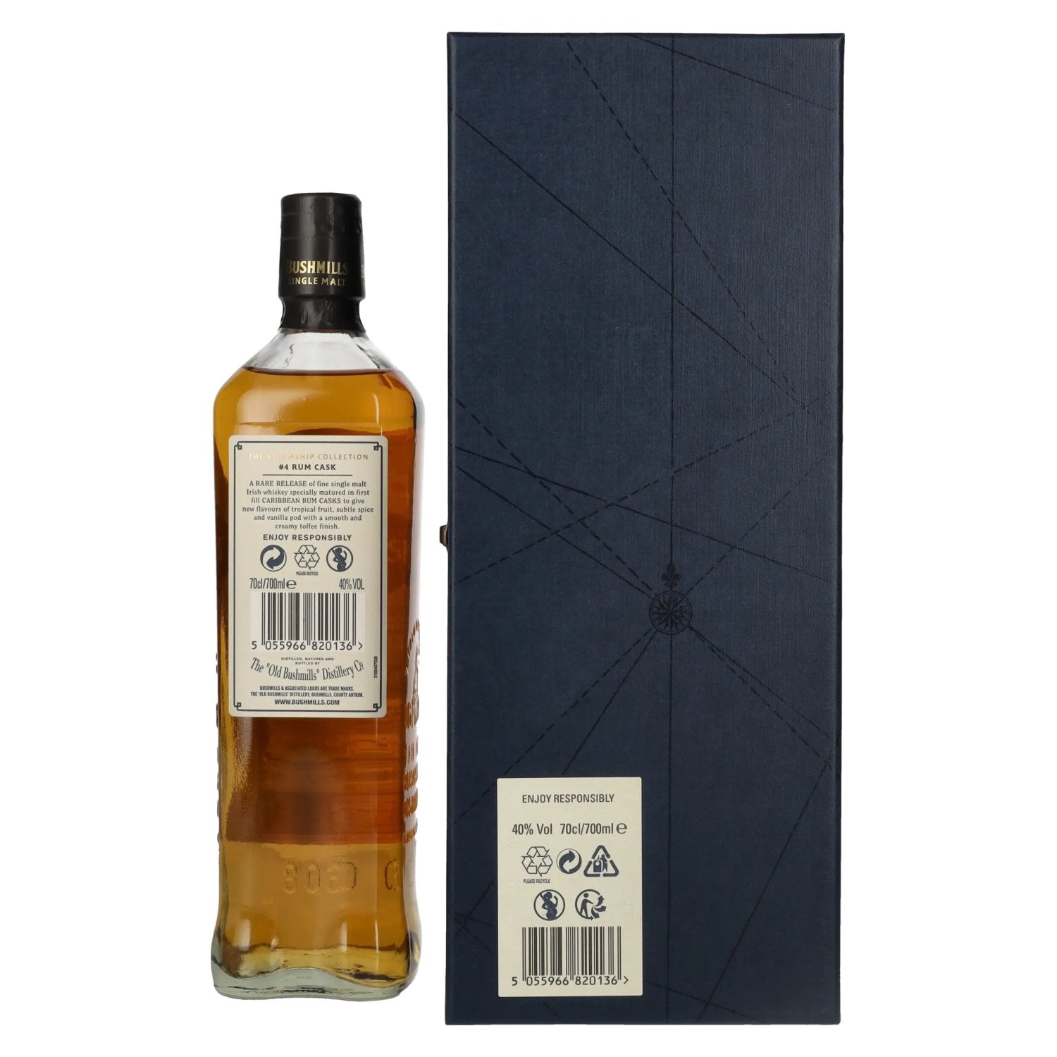 Bushmills RUM CASK Reserve The Steamship Collection 40% Vol. 0,7l in geschenkverpakking