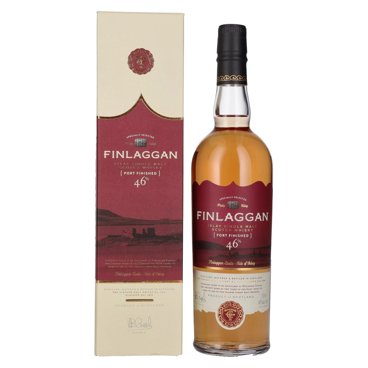 Finlaggan Port Wood Finished Single Malt Whisky 46% Vol. 0,7l in Geschenkbox
