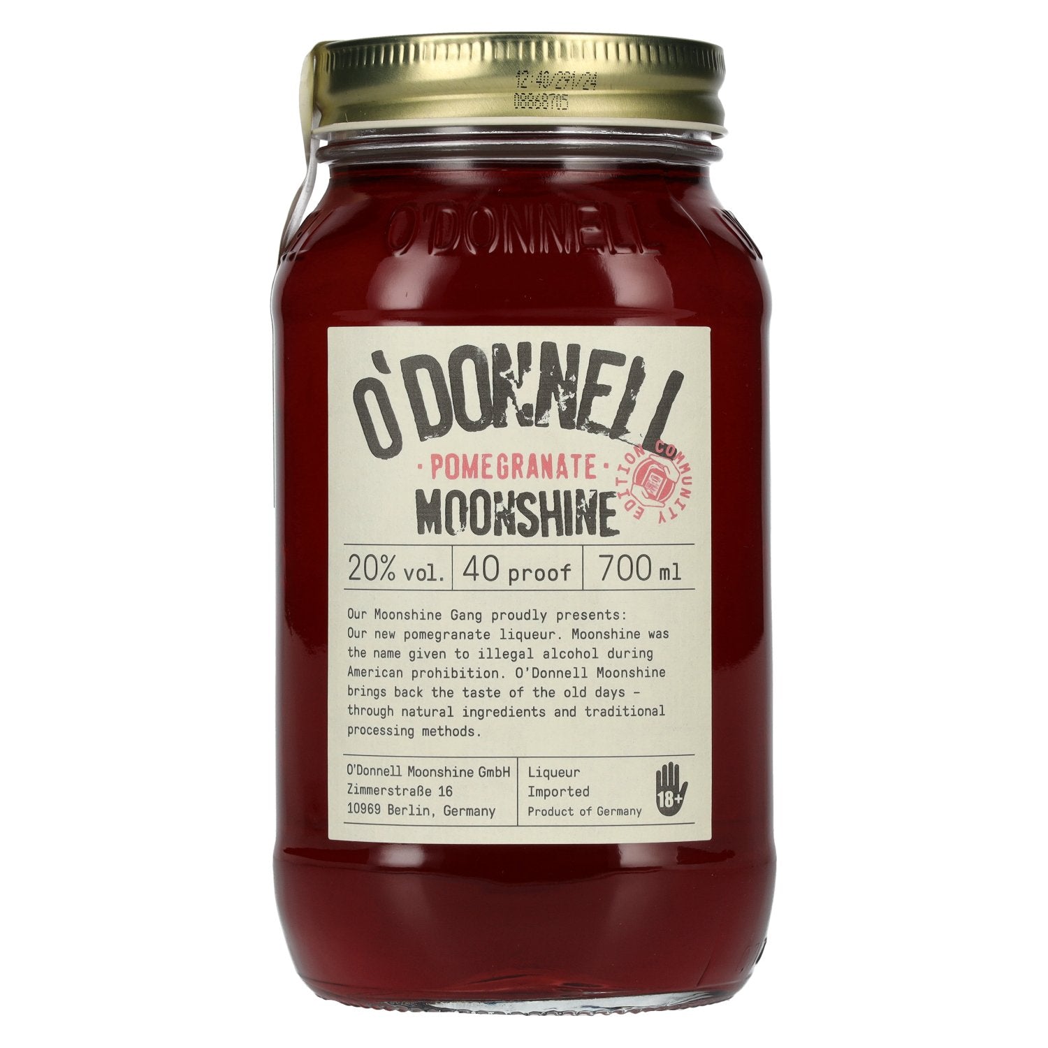 O'Donnell Moonshine POMEGRANATE Liqueur 20% vol. 0.7 l