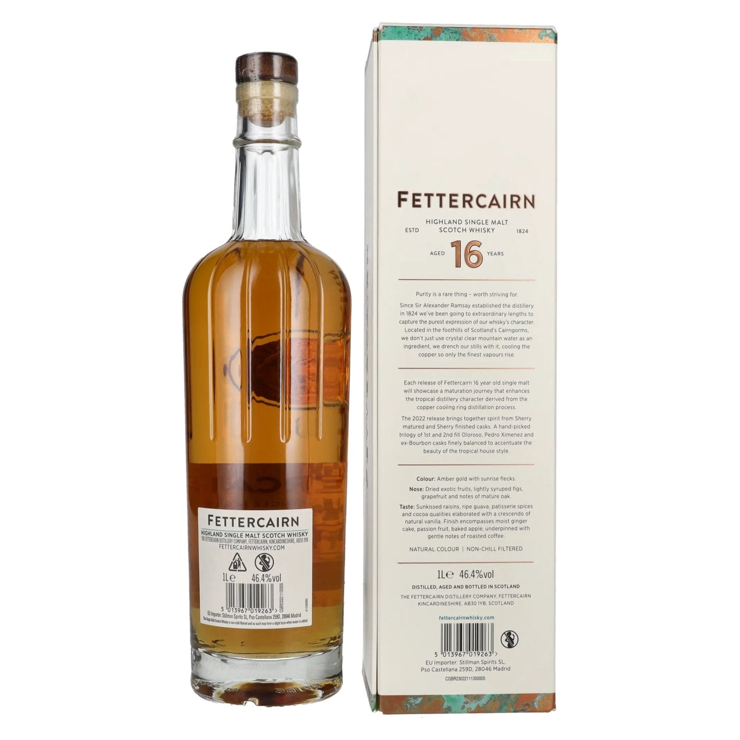 Fettercairn 16 Years Old Highland Single Malt Scotch Whisky 46,4% vol. 1l en coffret cadeau