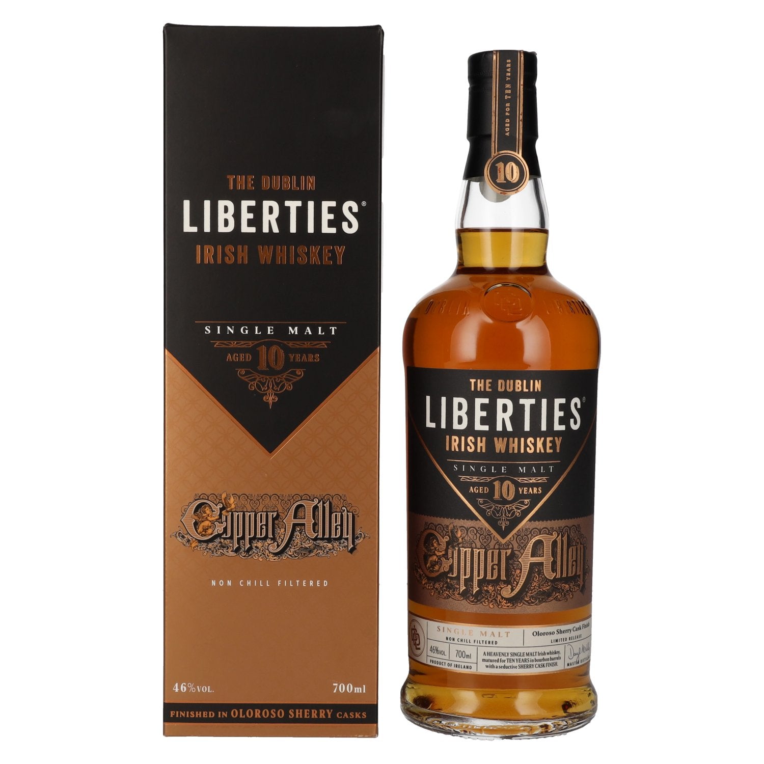 The Dublin LIBERTIES Copper Alley 10 Years Old Oloroso Sherry Cask Finish 46% Vol. 0,7l en boîte cadeau