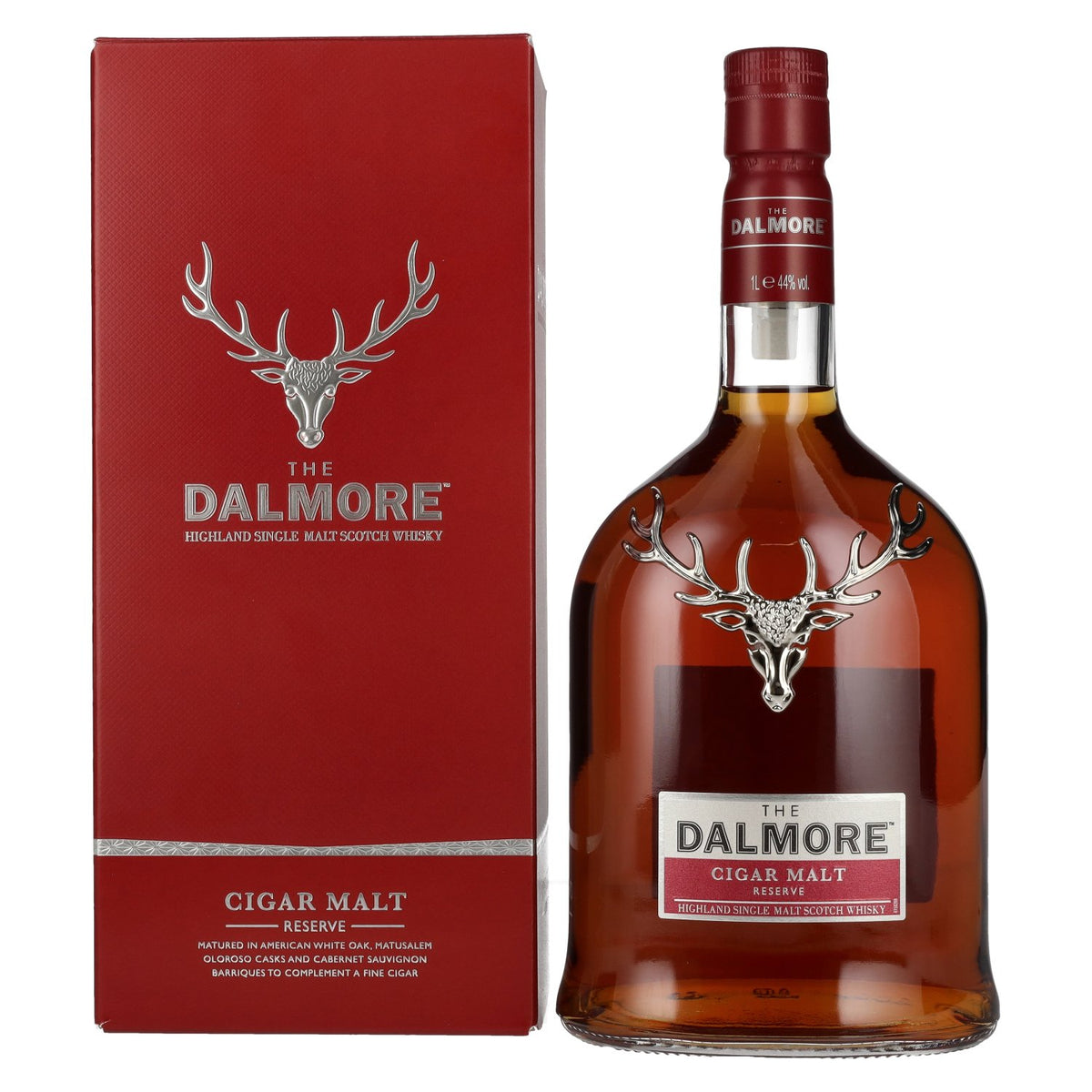 The Dalmore CIGAR MALT Reserve Highland Single Malt Scotch Whisky 44% vol. 1 l in geschenkverpakking