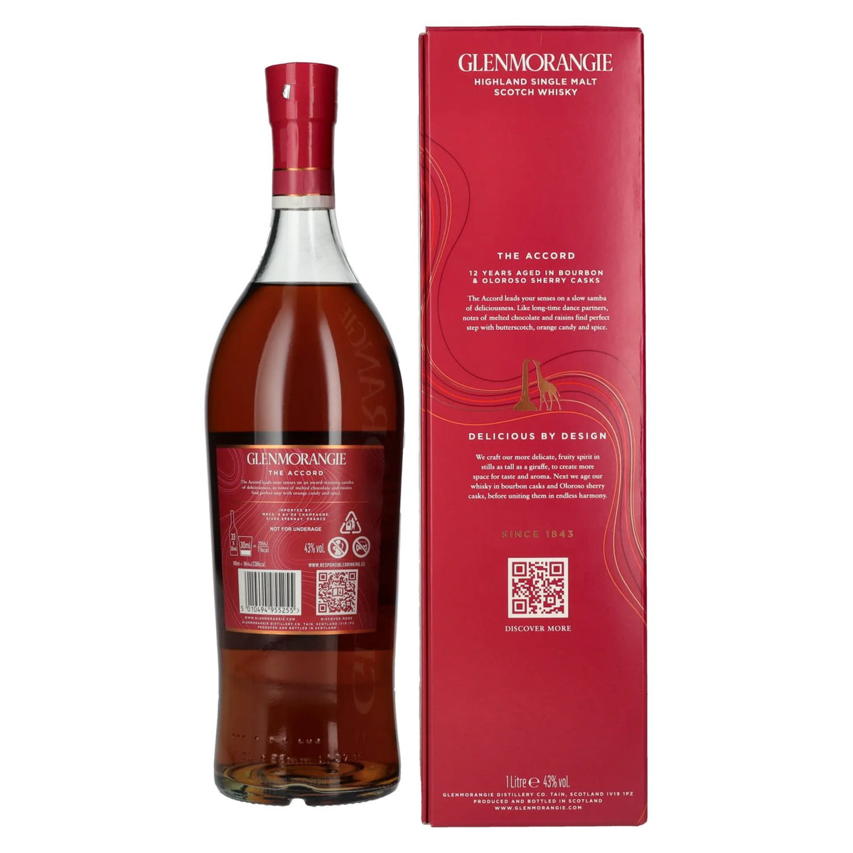 Glenmorangie The ACCORD 12 Years Old Bourbon & Sherry Cask 43% Vol. 1l in Geschenkbox