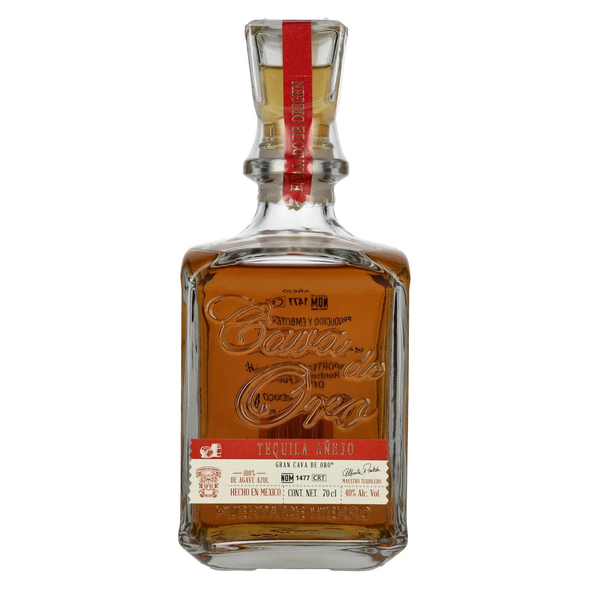 Gran Cava de Oro Tequila AÑEJO 100% de Agave Azul 40% Vol. 0,7l