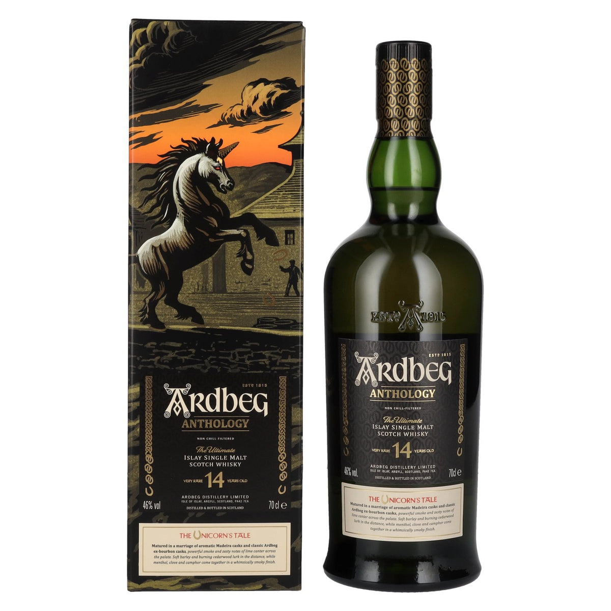 Ardbeg 14 Years Old The Ultimate Anthology The Unicorn's Tale Islay Single Malt 46% Vol. 0,7l in gift box
