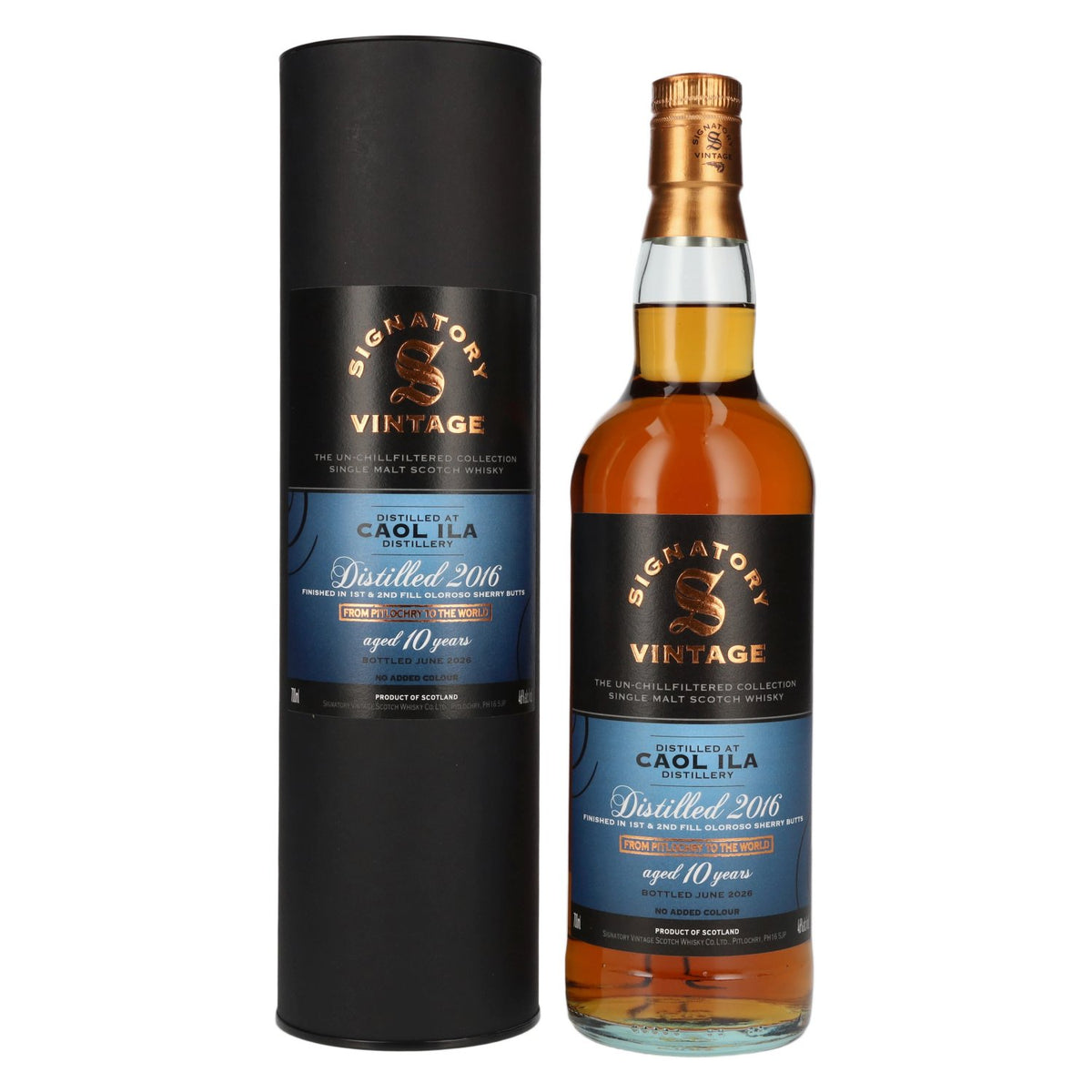 Signatory Vintage CAOL ILA 10 Years Old The Un-Chillfiltered 2016 46% Vol. 0,7l in Geschenkbox