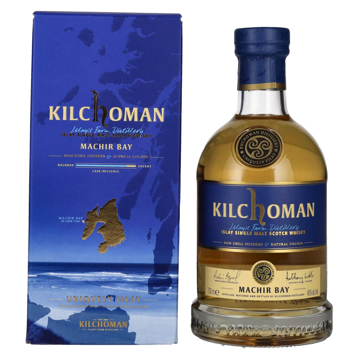 Kilchoman MACHIR BAY Islay Single Malt Scotch Whisky 46% Vol. 0,7l in Geschenkbox