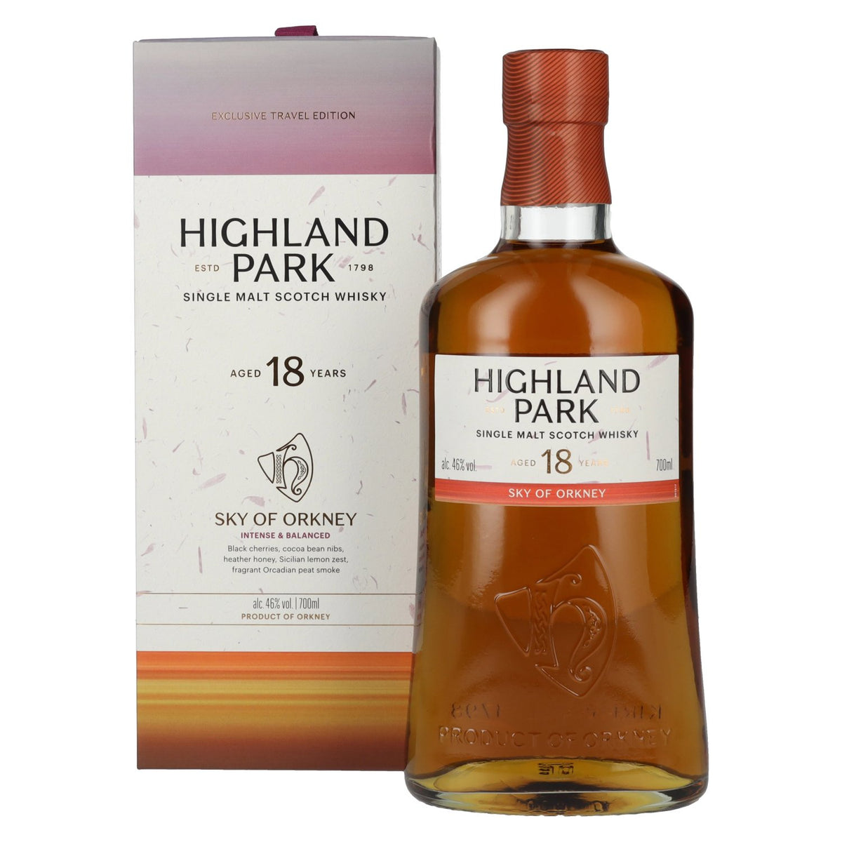 Highland Park 18 Years Old SKY OF ORKNEY Single Malt Scotch Whisky 46% vol. 0.7 l in a gift box