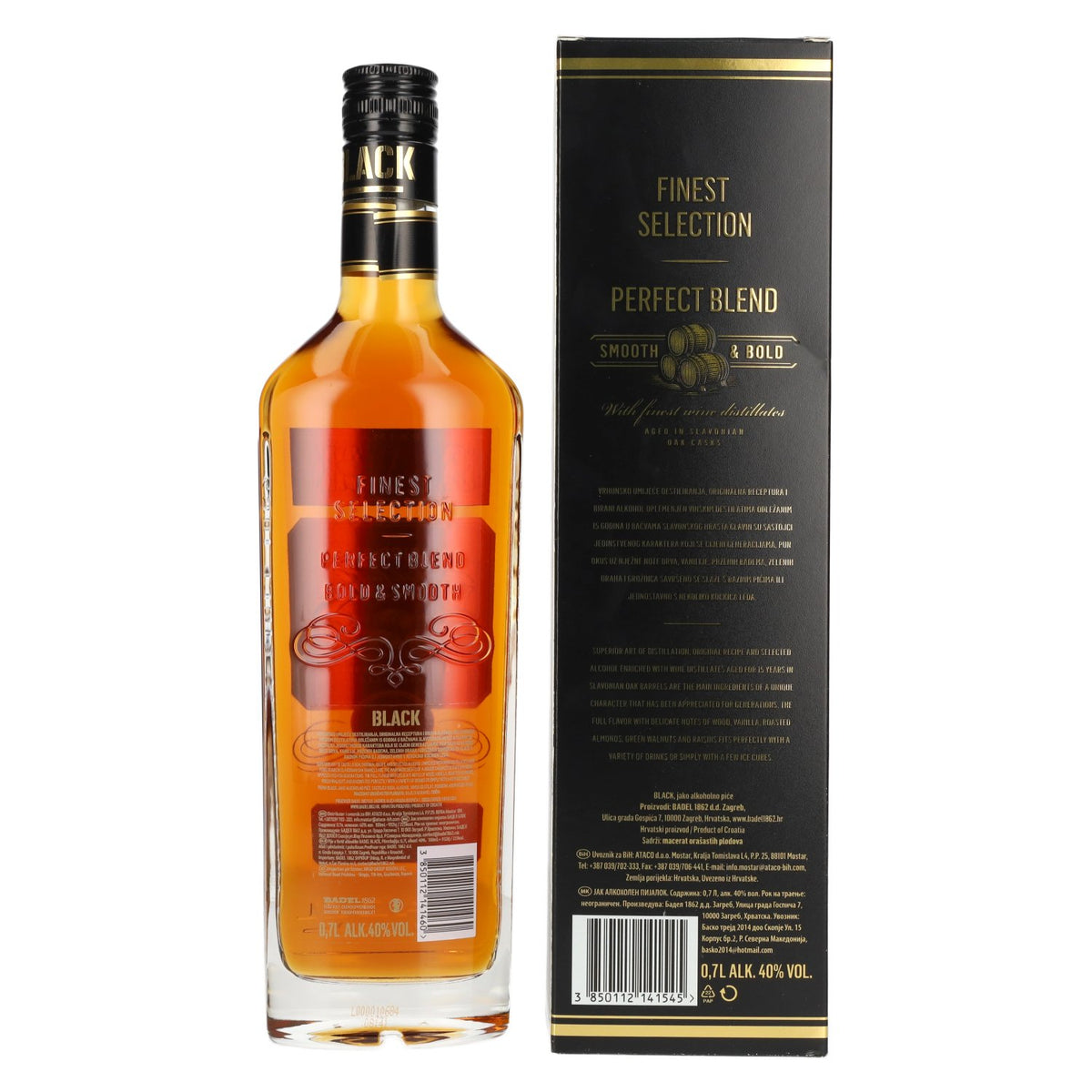 Badel Prima Black Superior Blend 40% Vol. 0,7l in Geschenkbox