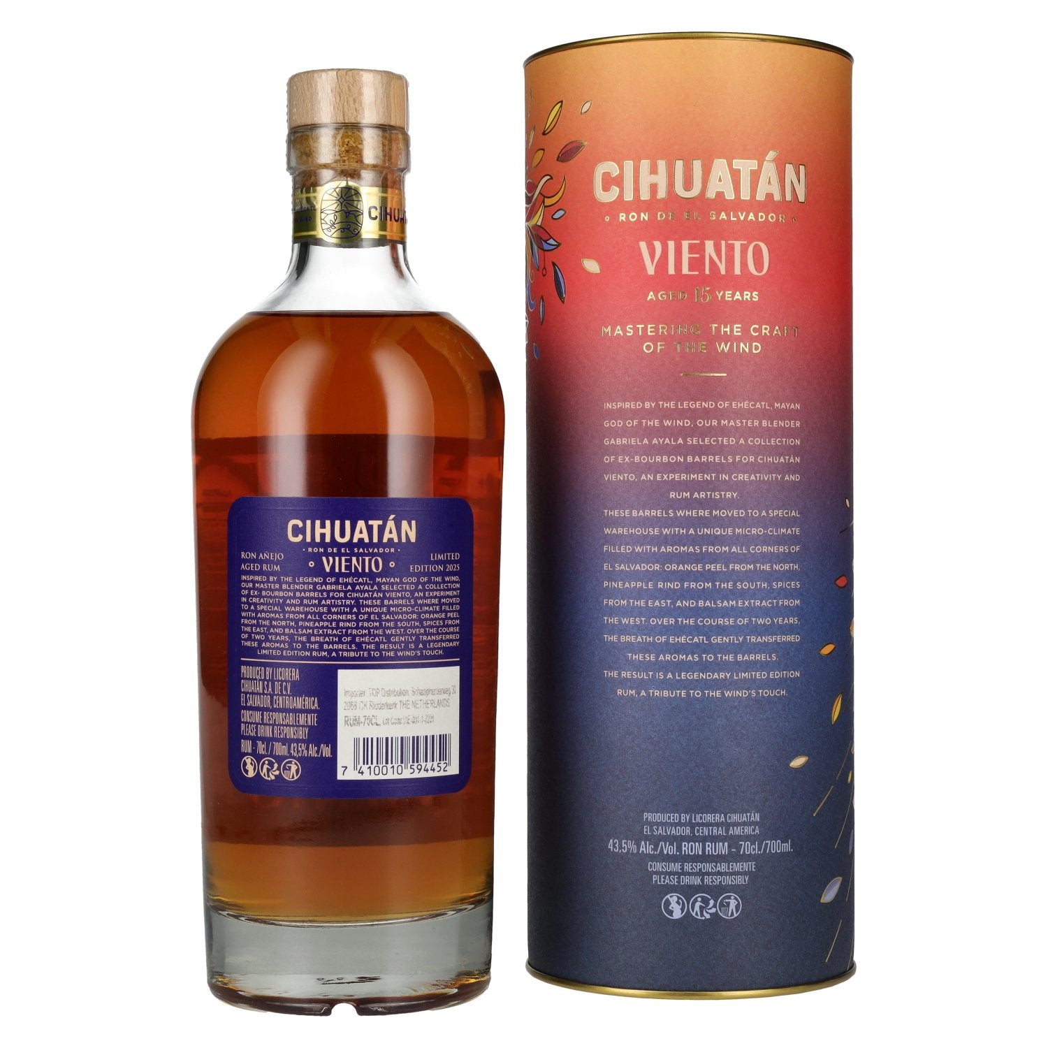 Cihuatán VIENTO Rum Limited Edition 43,5% vol. 0,7l en boîte cadeau