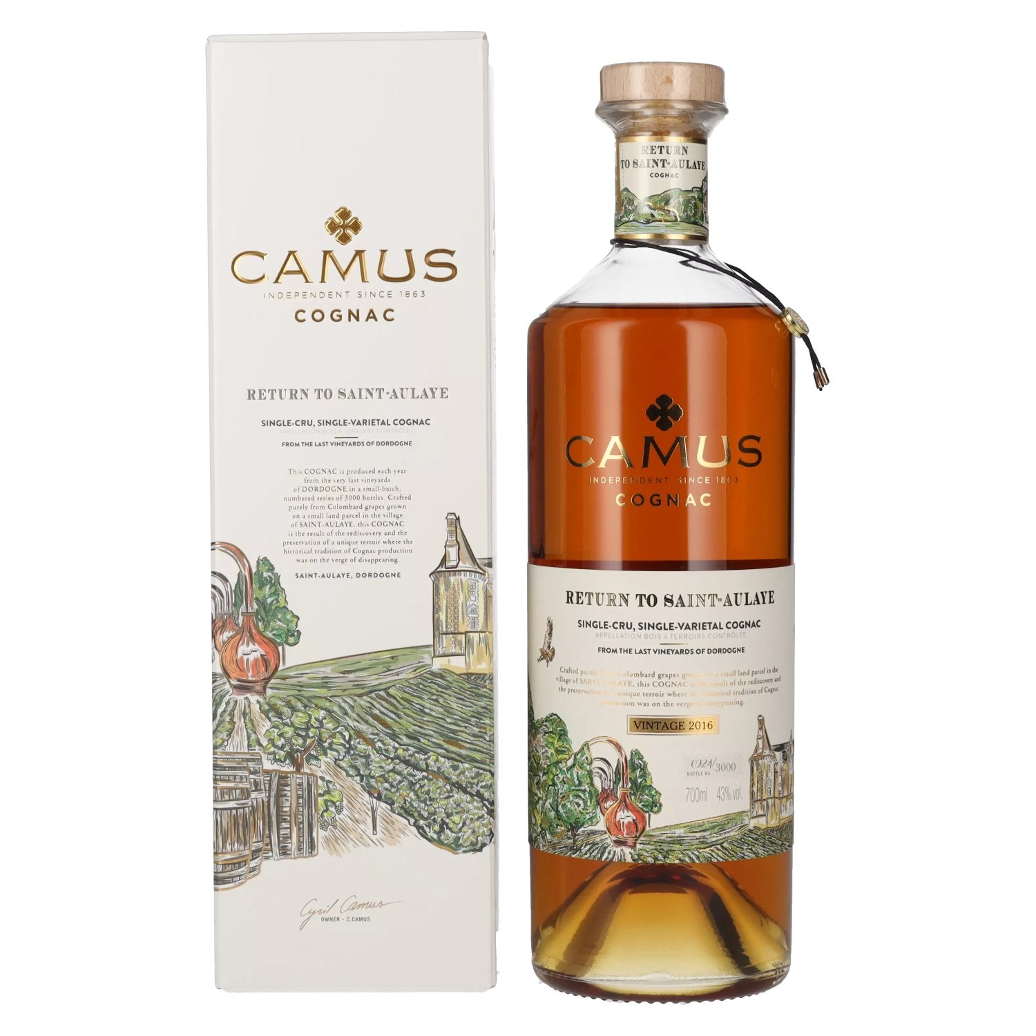 Camus Cognac RETURN TO SAINT-AULAYE Vintage 2016 43% Vol. 0,7l in gift box