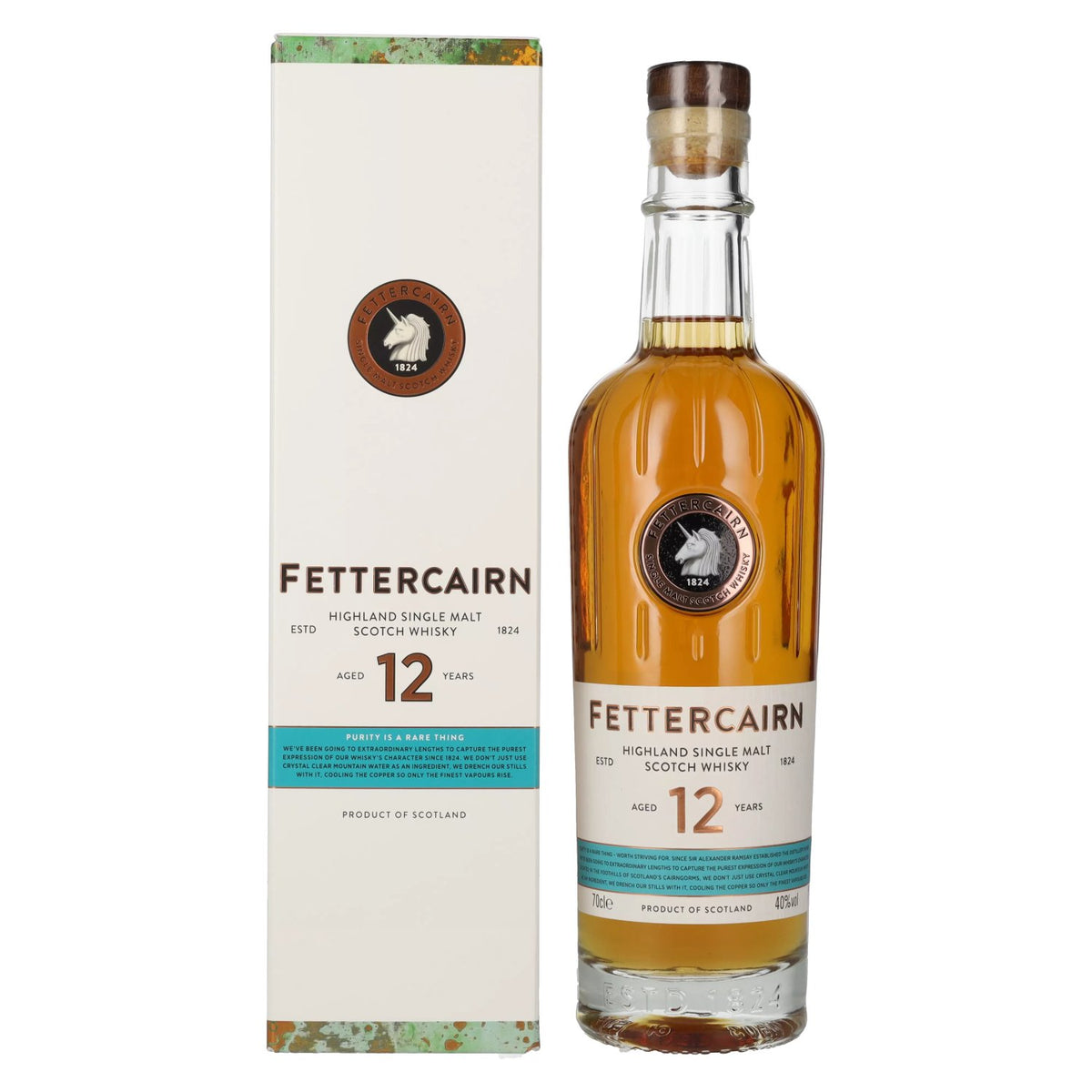 Fettercairn 12-Year-Old Highland Single Malt Scotch Whisky, 40% ABV, 0.7l, in a gift box