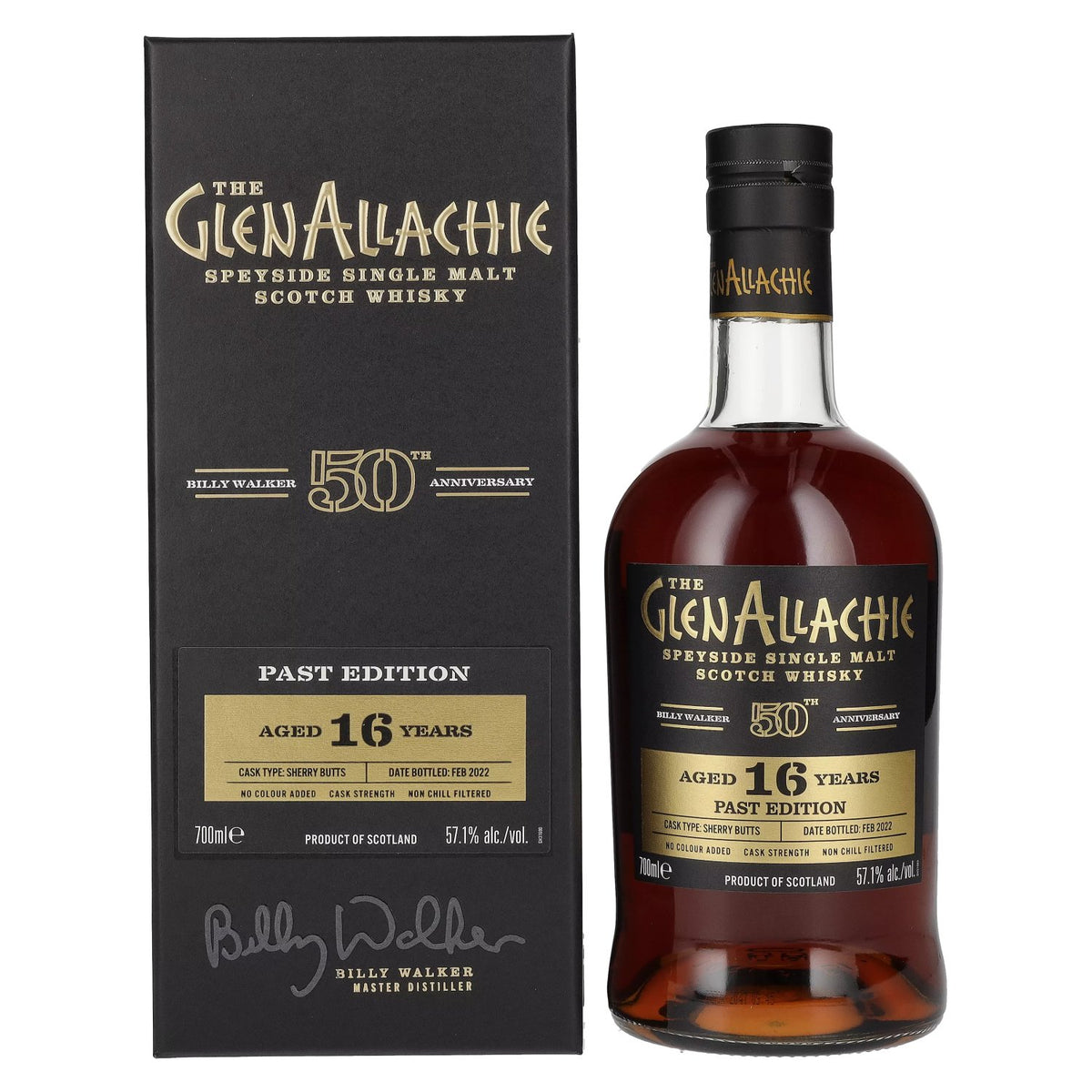 The GlenAllachie 16 Years Old 50th Anniversary PAST EDITION 57,1% vol. 0,7 l in geschenkverpakking