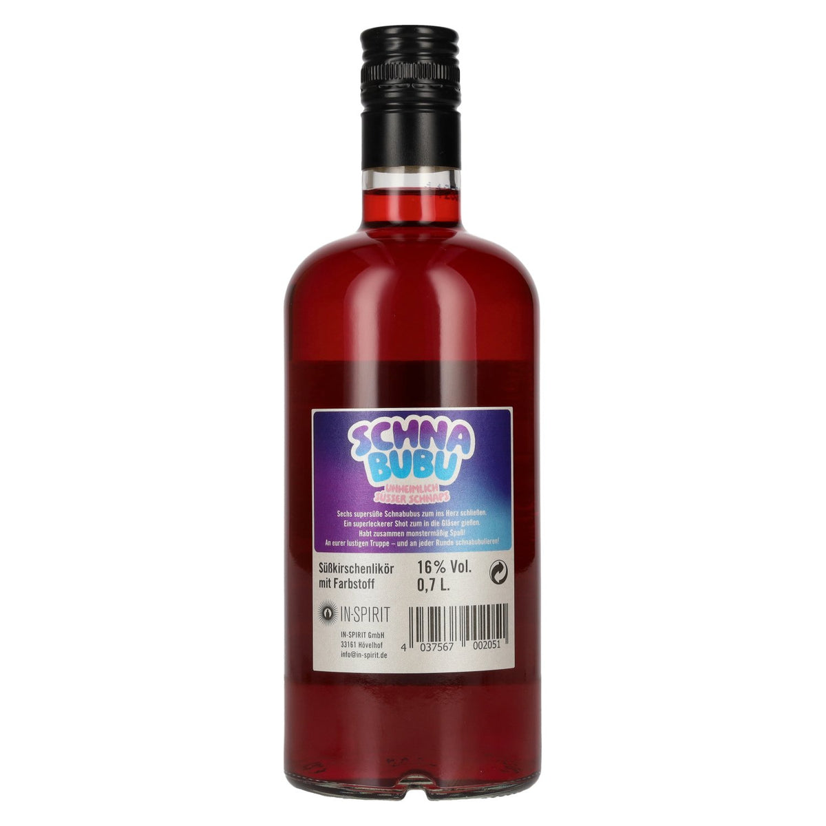Schnabubu Liqueur de cerises douces 16% vol. 0,7l