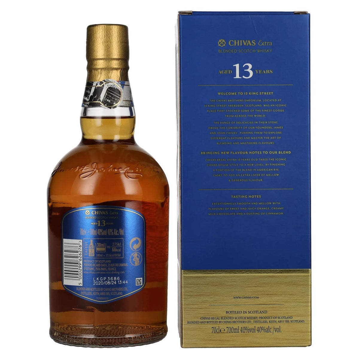 Chivas Regal EXTRA 13 Years Old AMERICAN RYE CASKS Finish 40% vol. 0,7 l in geschenkverpakking